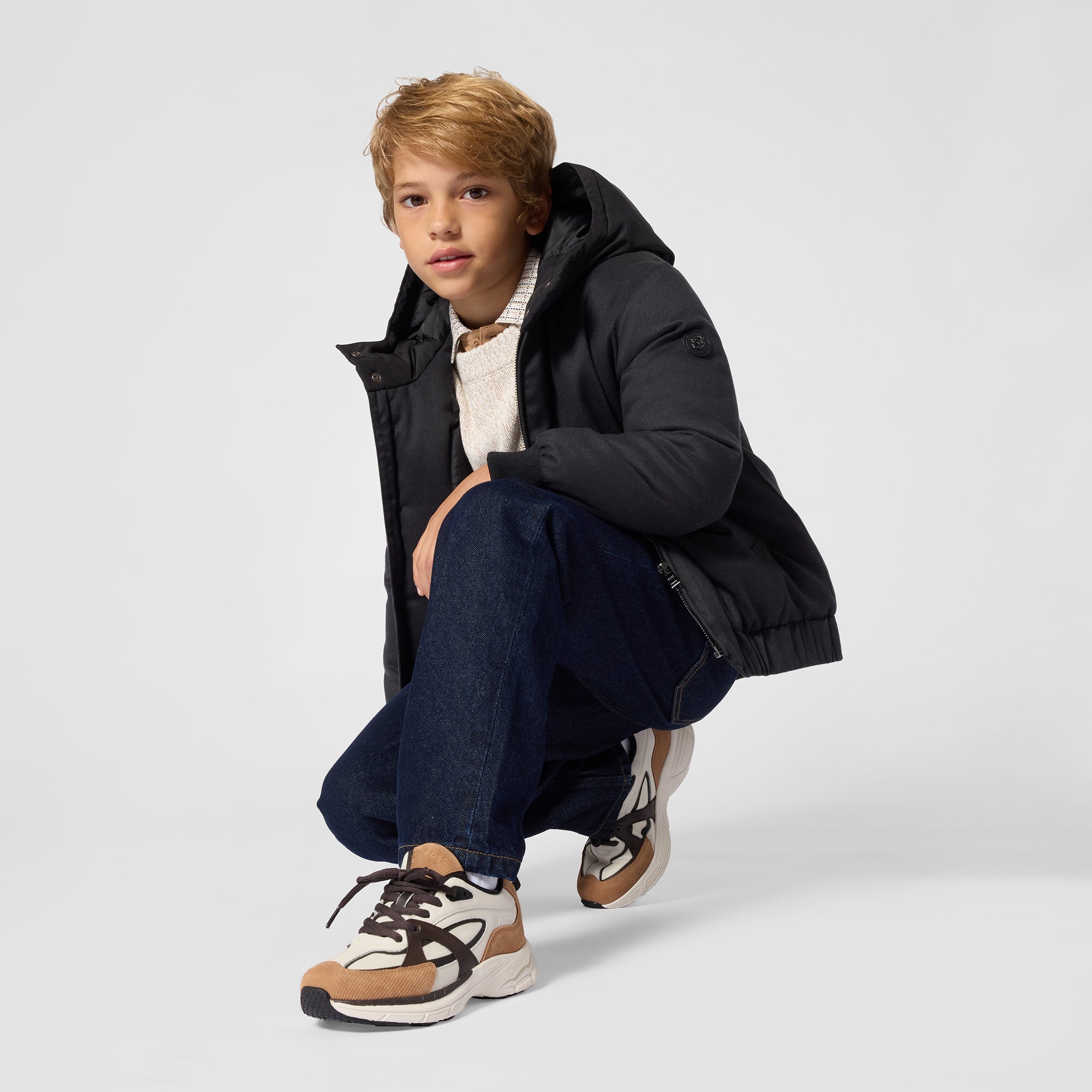 Boys Dark Blue Denim Trousers