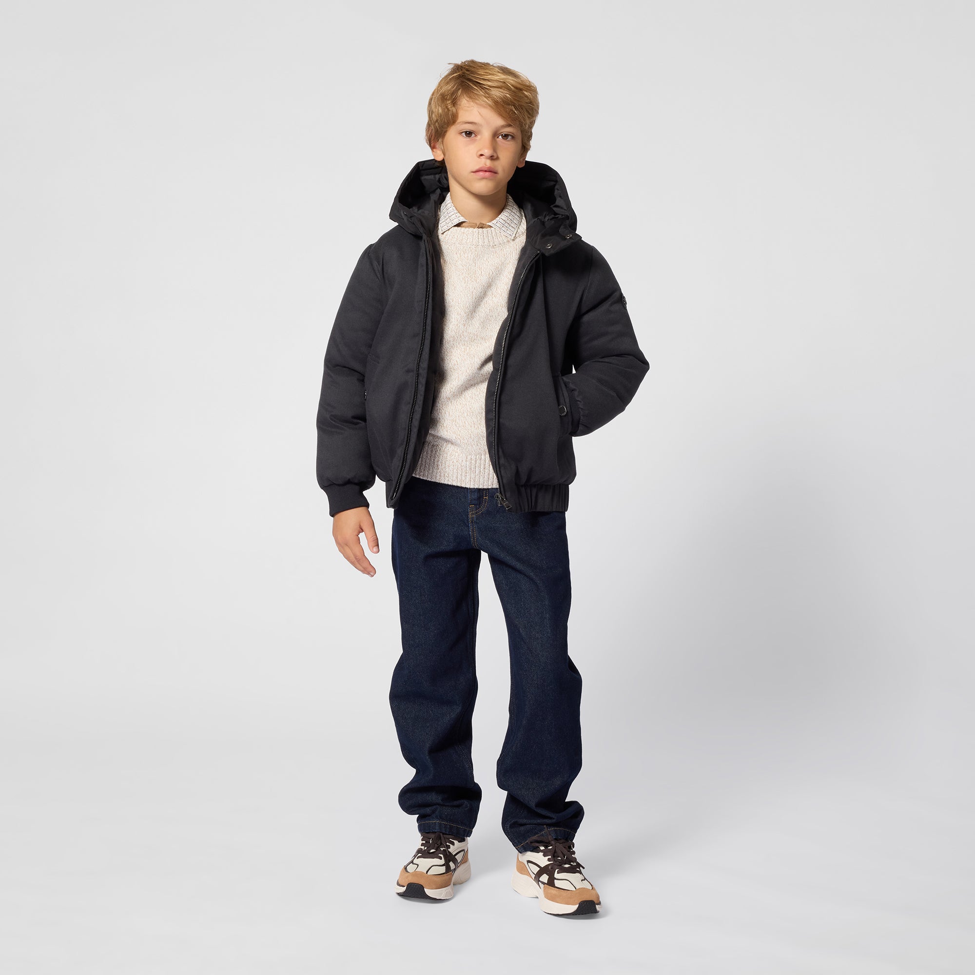 Boys Dark Blue Denim Trousers