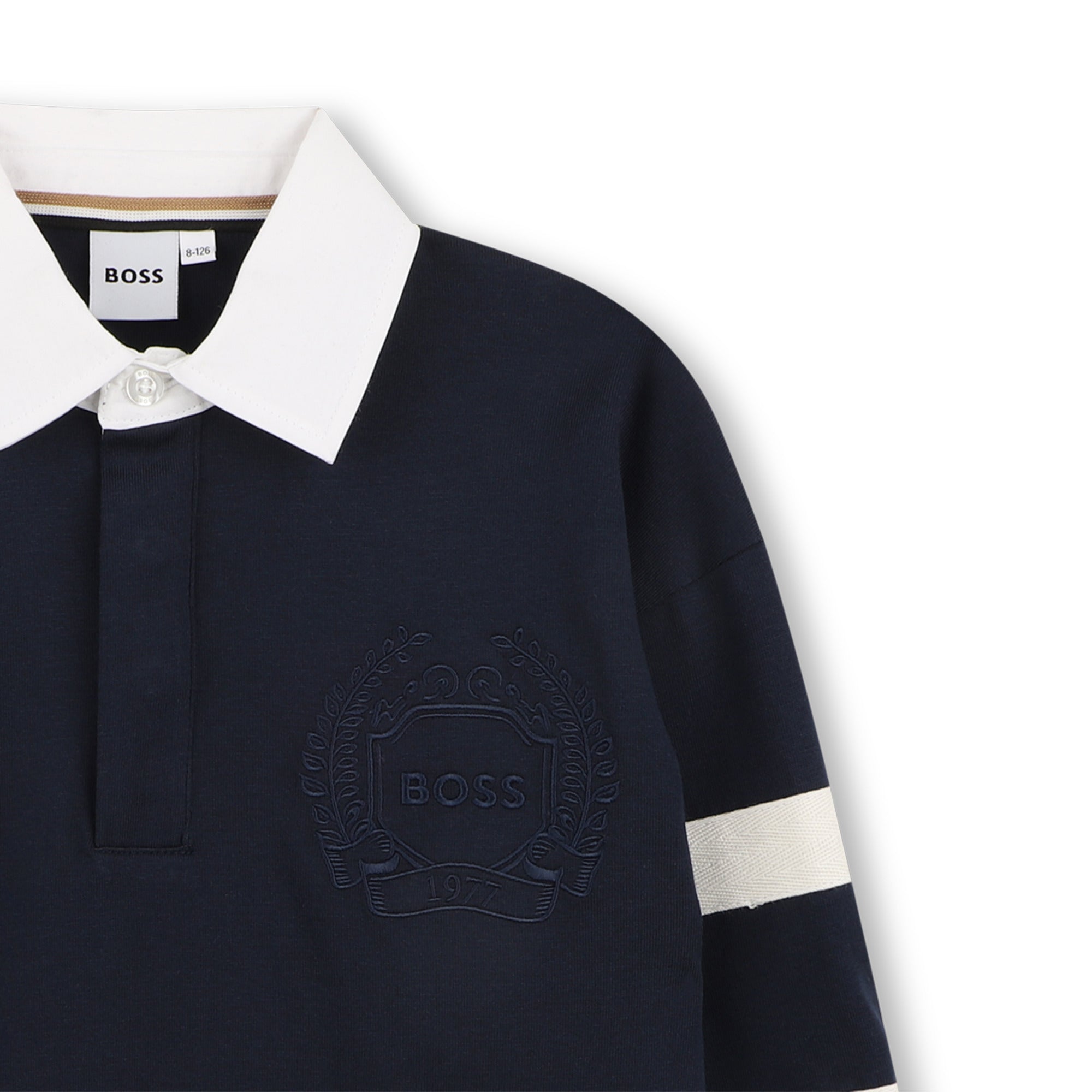 Boys & Girls Dark Blue Cotton Polo Shirt