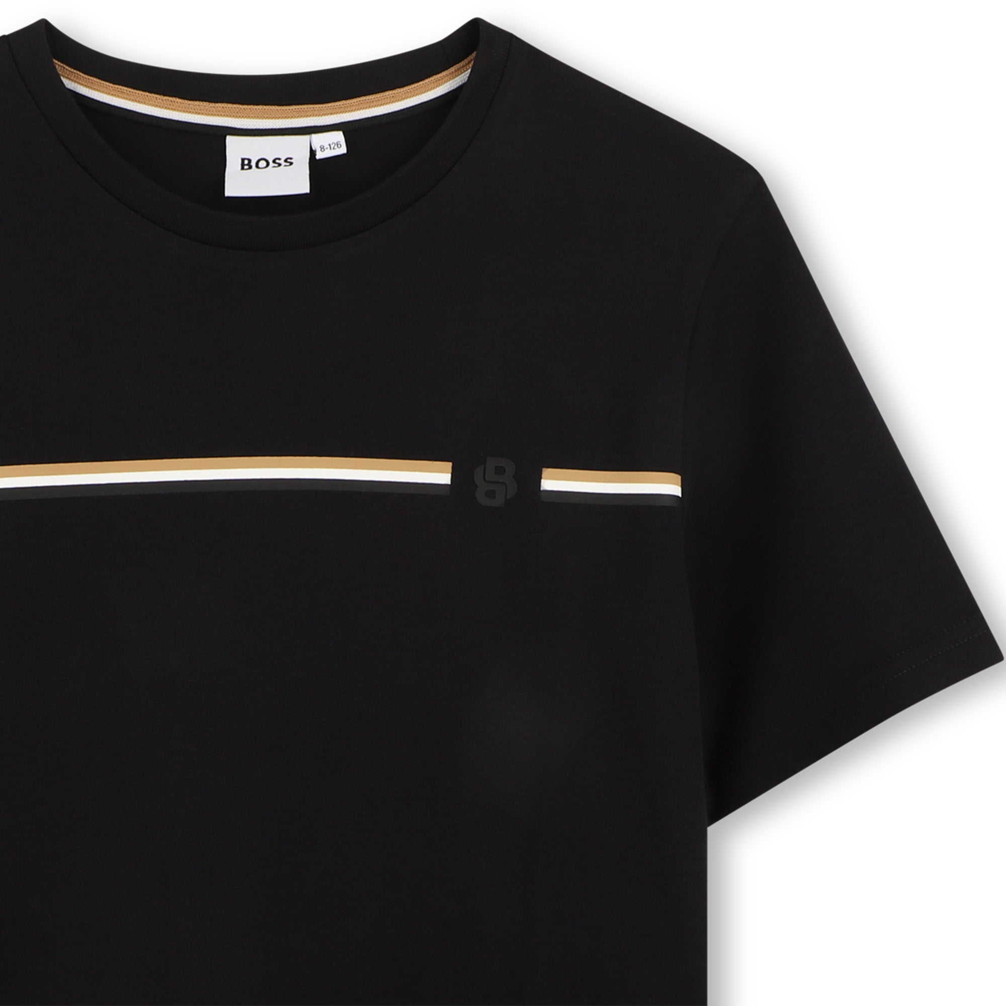 T-shirt noir en coton pour garçons