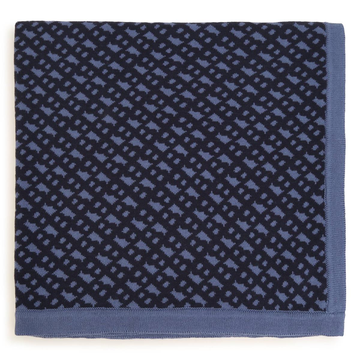 Baby Boys & Girls Navy Cotton Blanket(75x75cm)