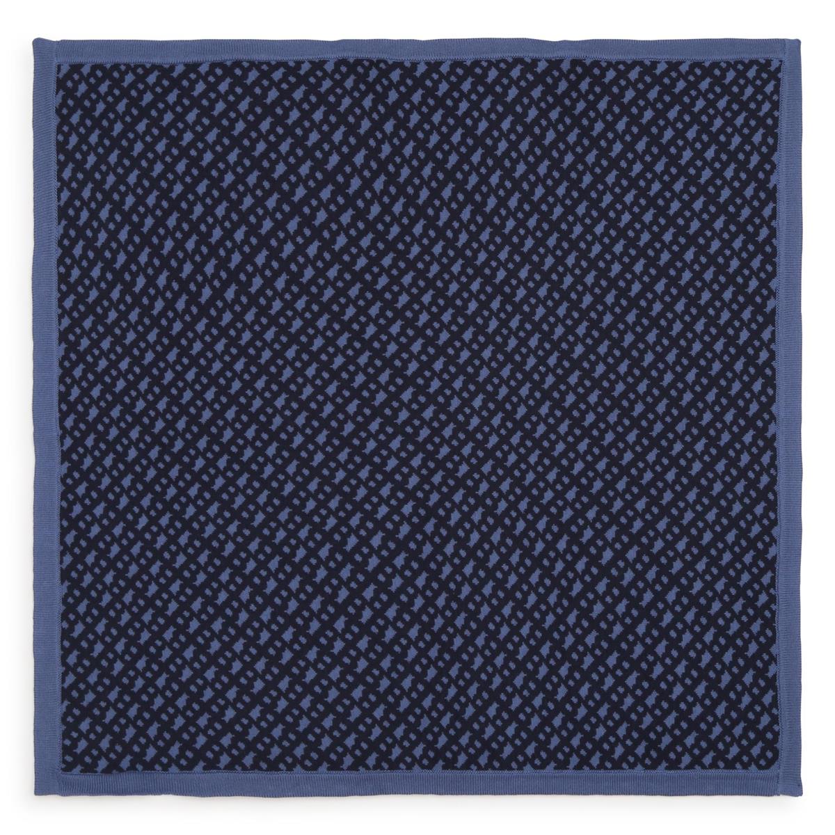 Baby Boys & Girls Navy Cotton Blanket(75x75cm)