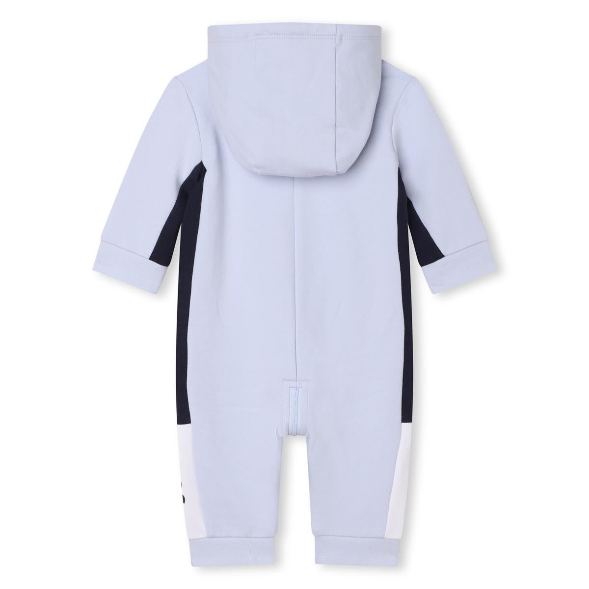 Baby Boys Blue Cotton Babysuit