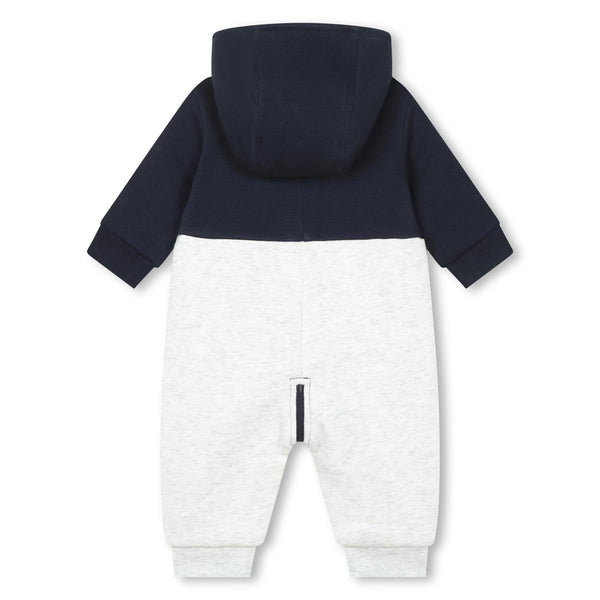 Baby Boys Navy Cotton Babysuit