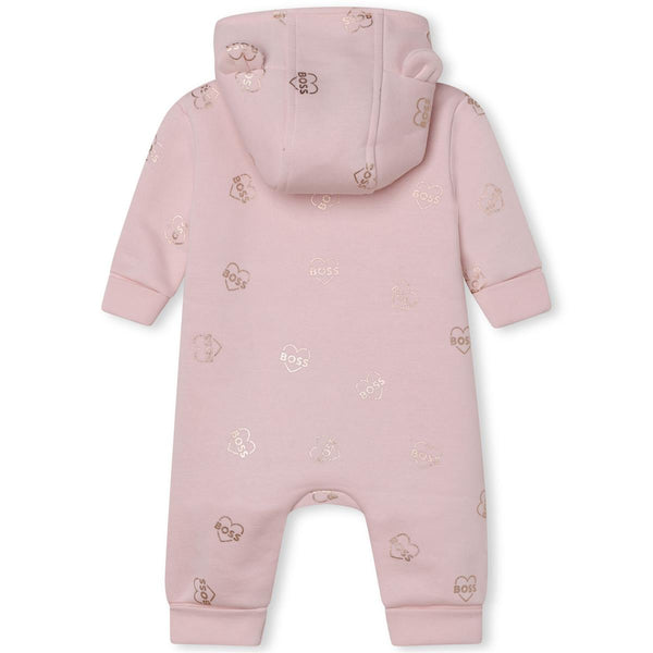 Baby Girls Pink Cotton Babysuit