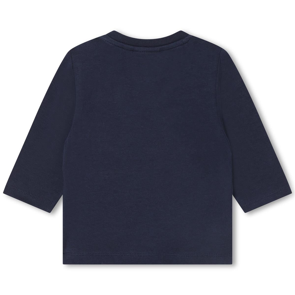 Baby Boys Navy Logo Cotton T-Shirt