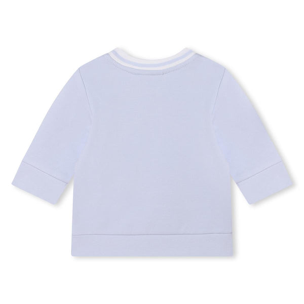 Baby Boys Light Blue Logo Cotton Sweatshirt