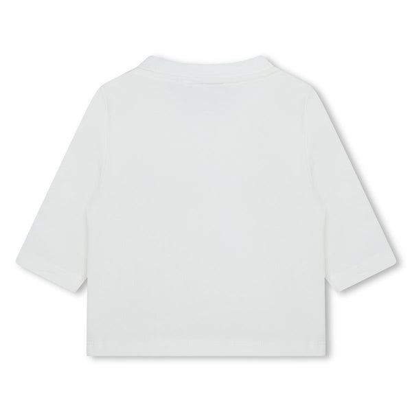 Baby Girls White Cotton T-Shirt