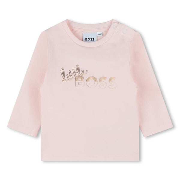 Baby Girls Pink Cotton T-Shirt