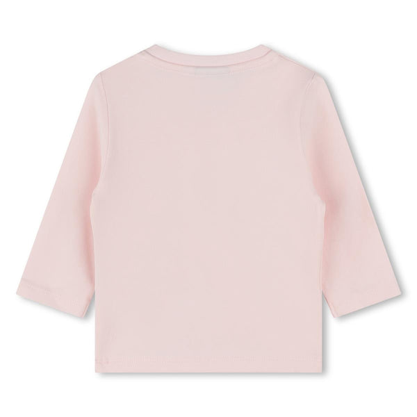 Baby Girls Pink Cotton T-Shirt