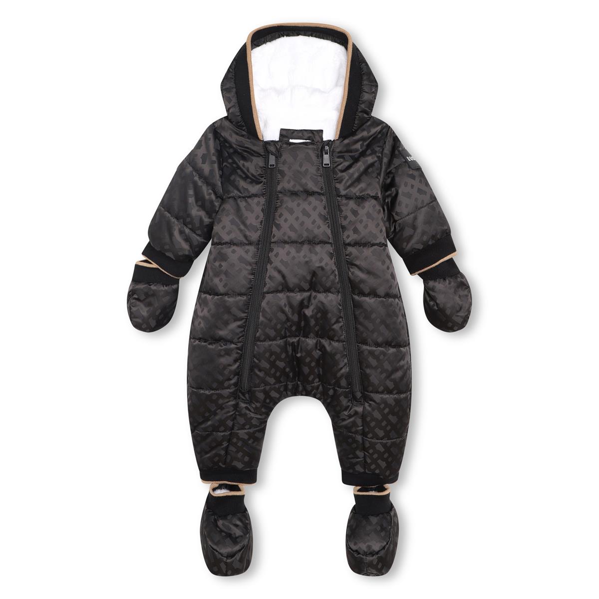 Baby Boys & Girls Black Padded Babysuit