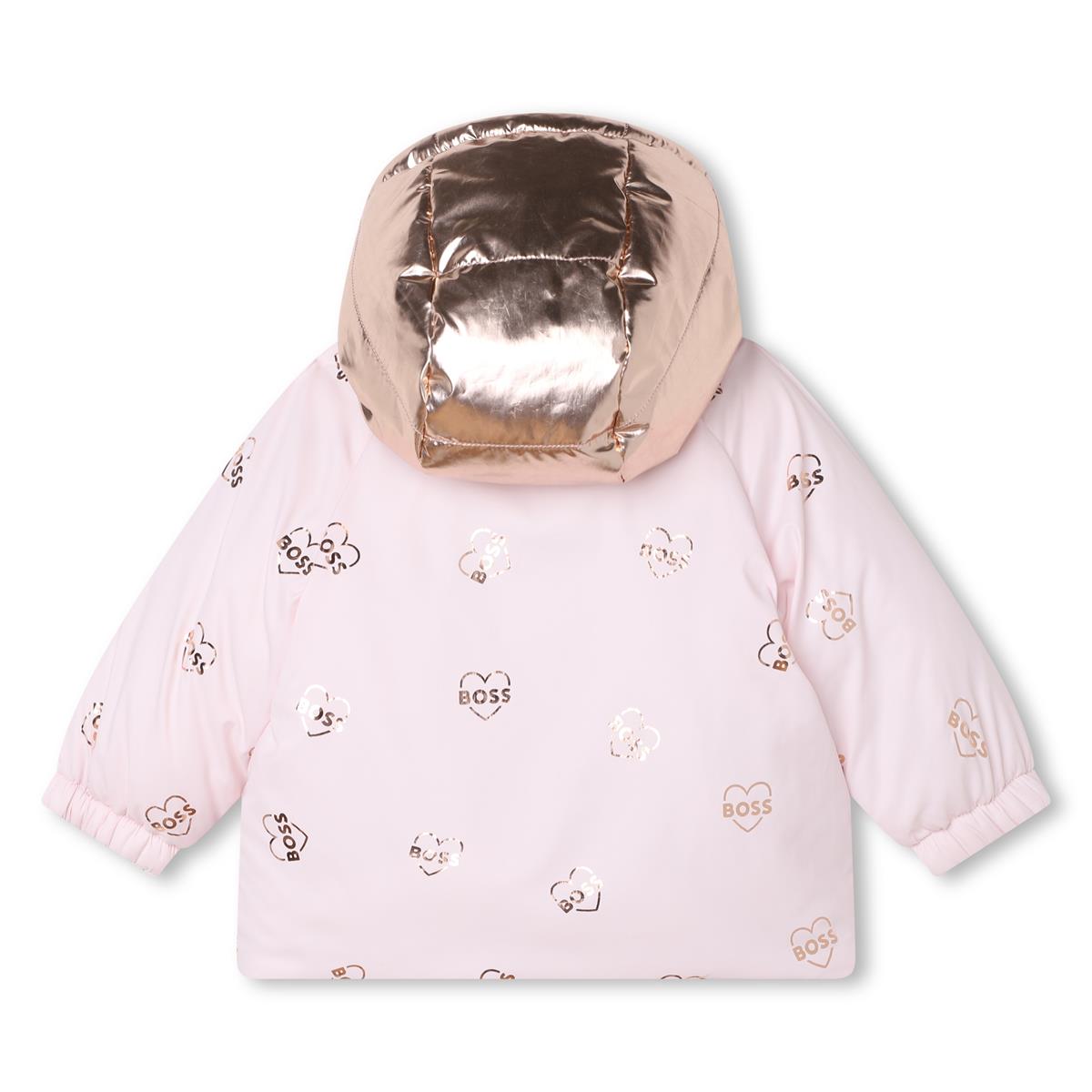 Baby Girlss Pink Reversible Padded Jacket