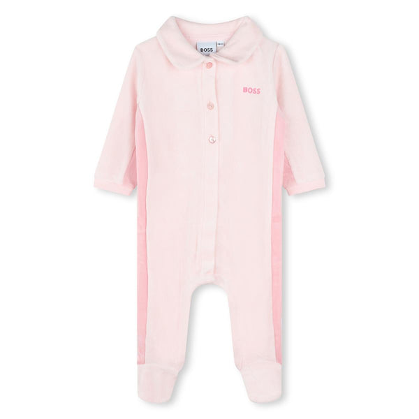 Baby Girls Pink Cotton Babysuit