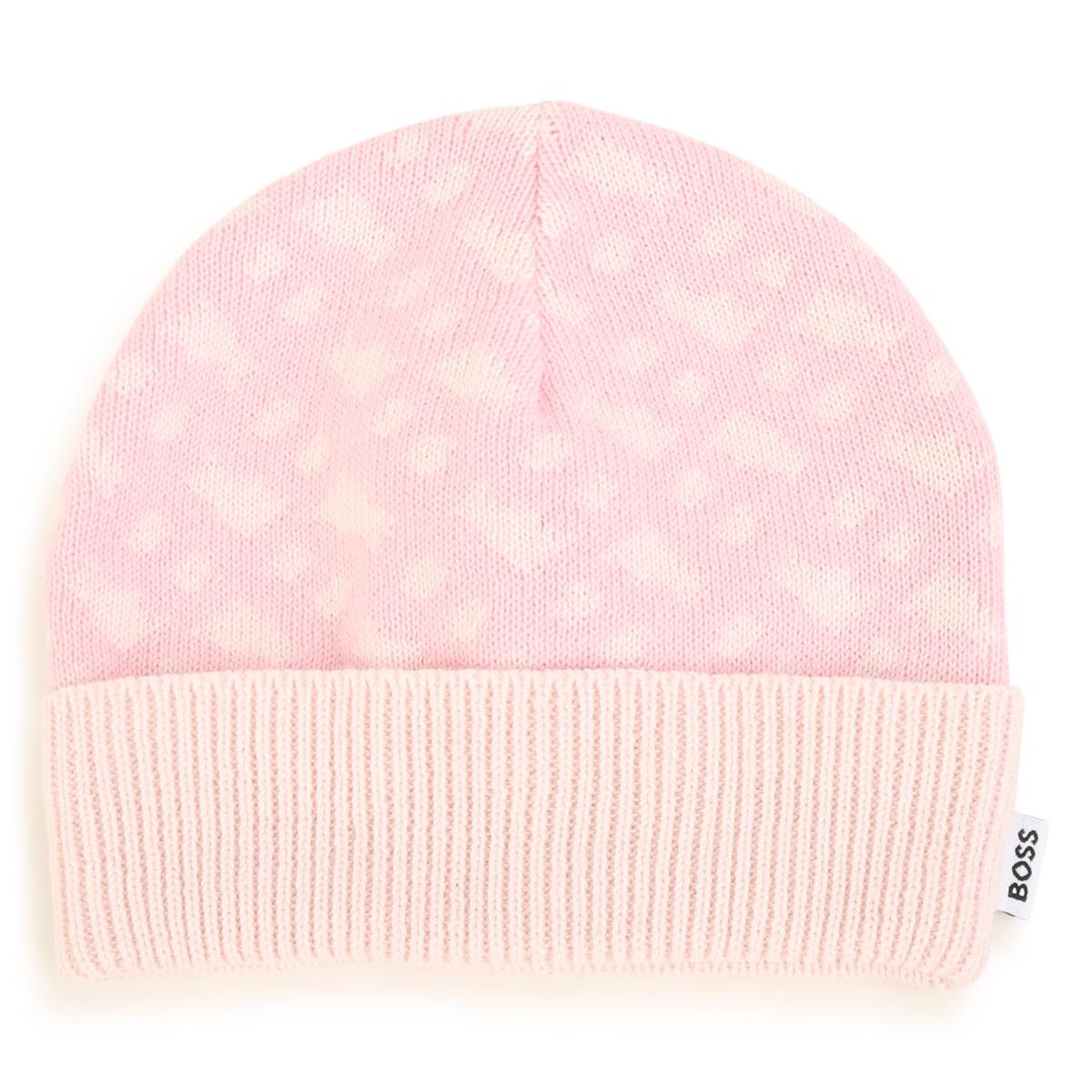 Baby Girls Pink Cotton Hat & Socks
