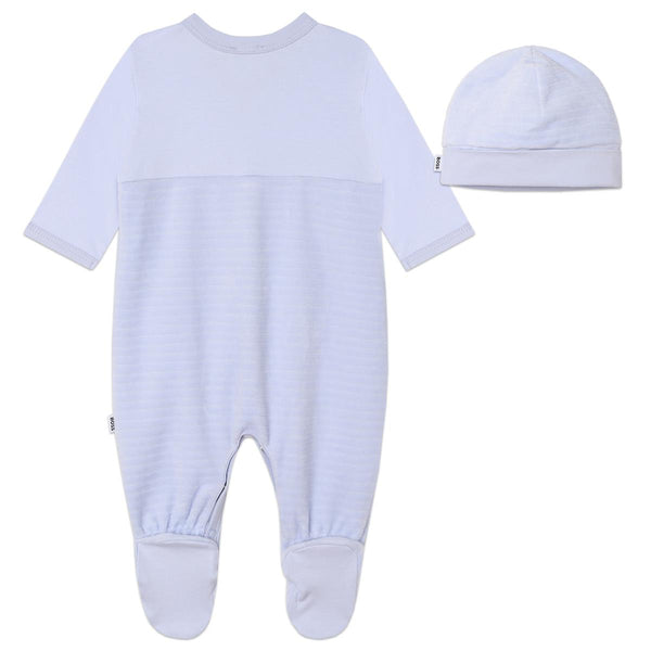 Baby Boys Light Blue Cotton Babysuit Set
