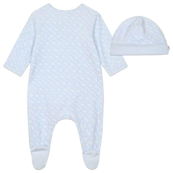 Baby Boys Light Blue Cotton Babysuit Set
