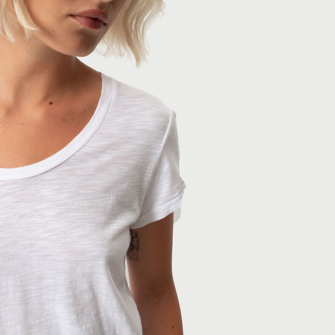 Women White Cotton T-Shirt