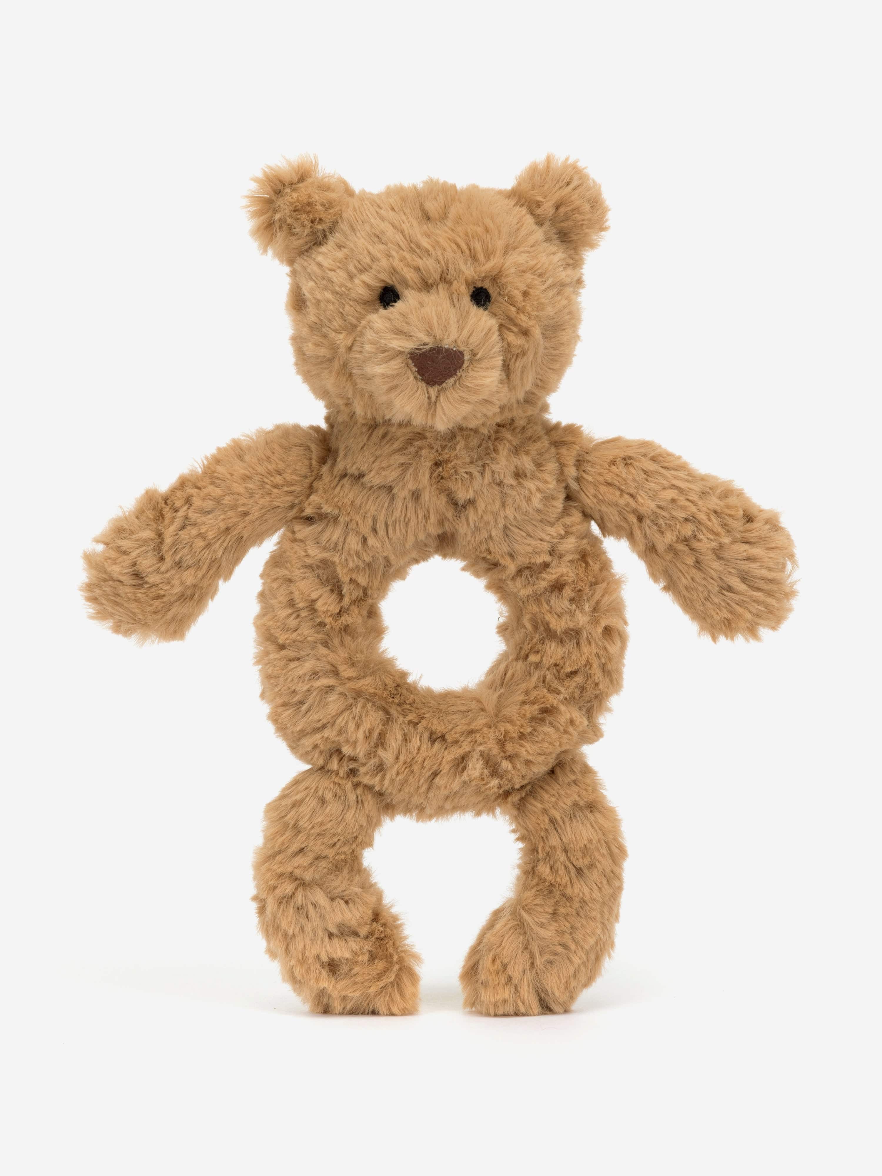 Bartholomew Bear Ring Rattle in Brown (18 CM)