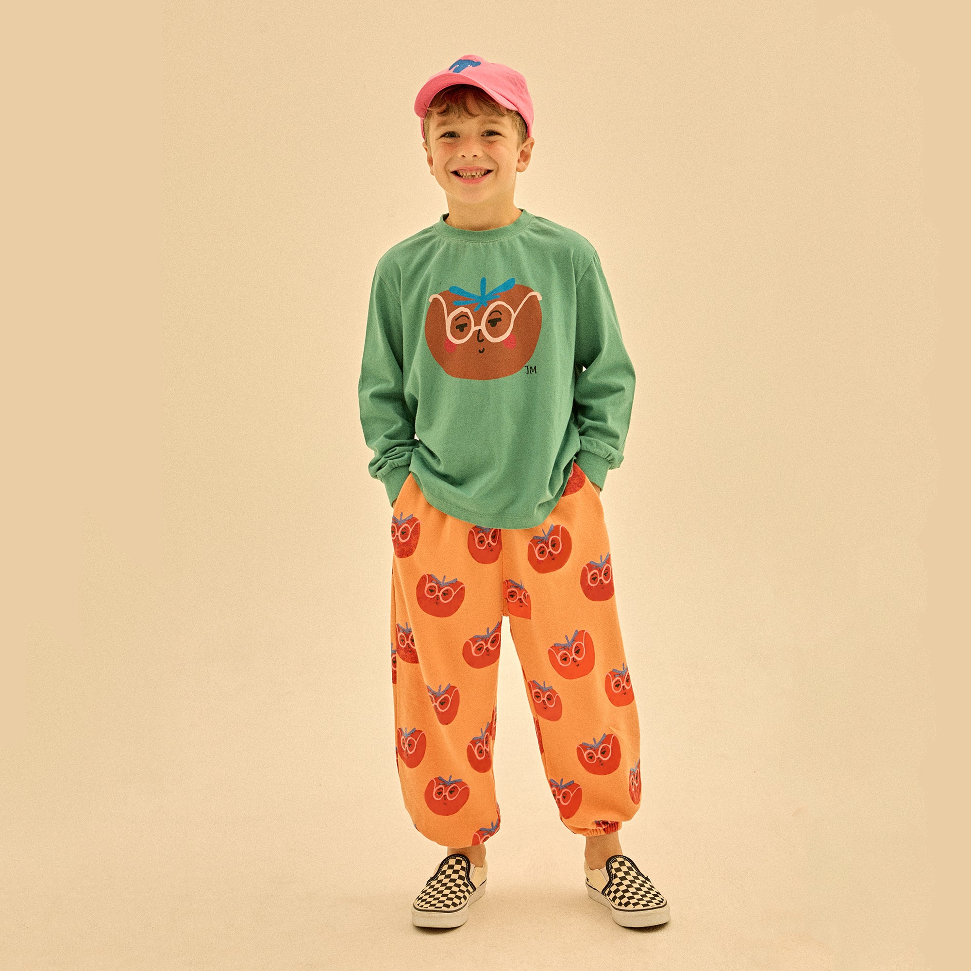 Boys & Girls Green Printed Cotton T-Shirt