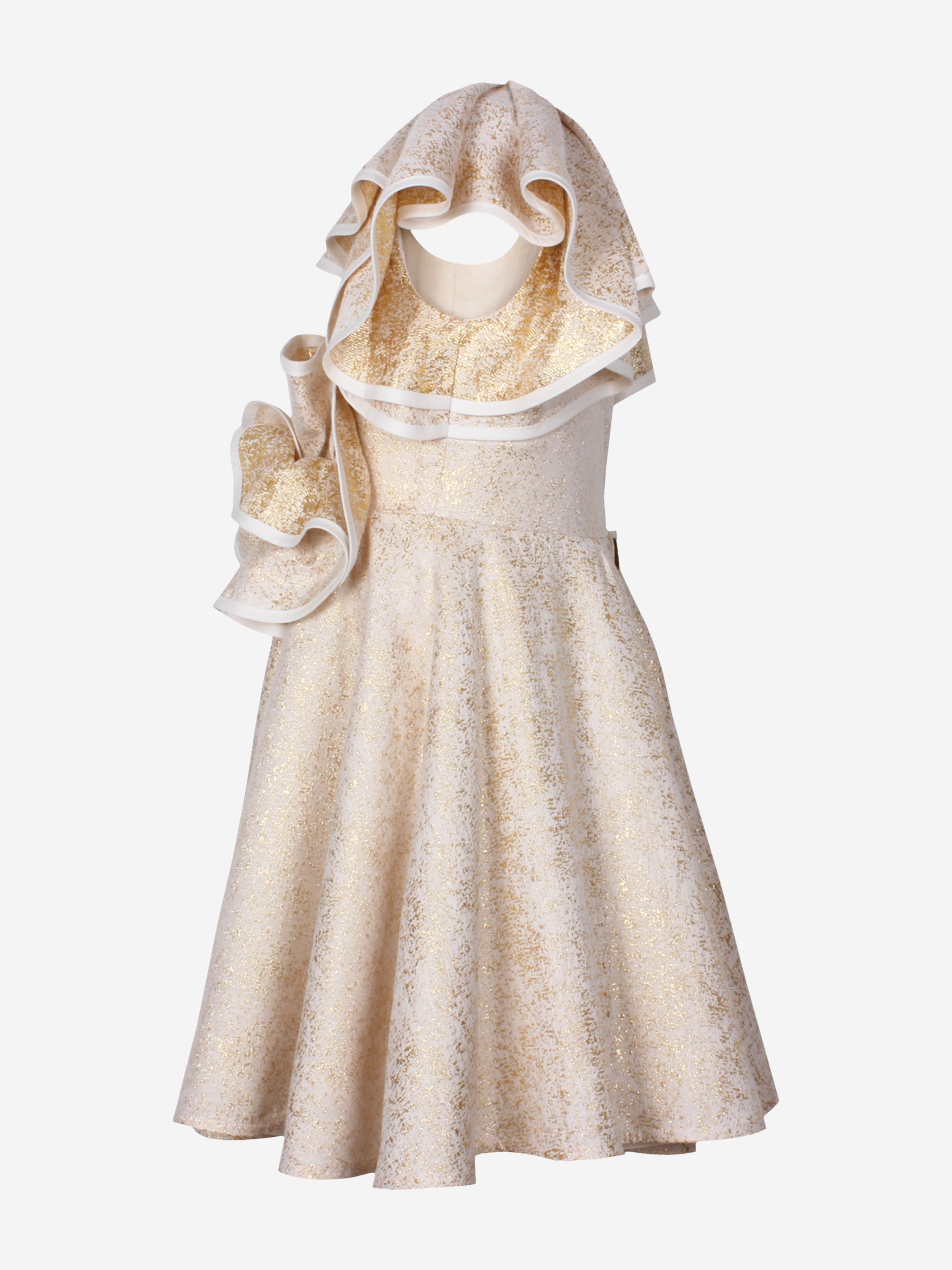 Girls Blossom Freckle Dress in Gold