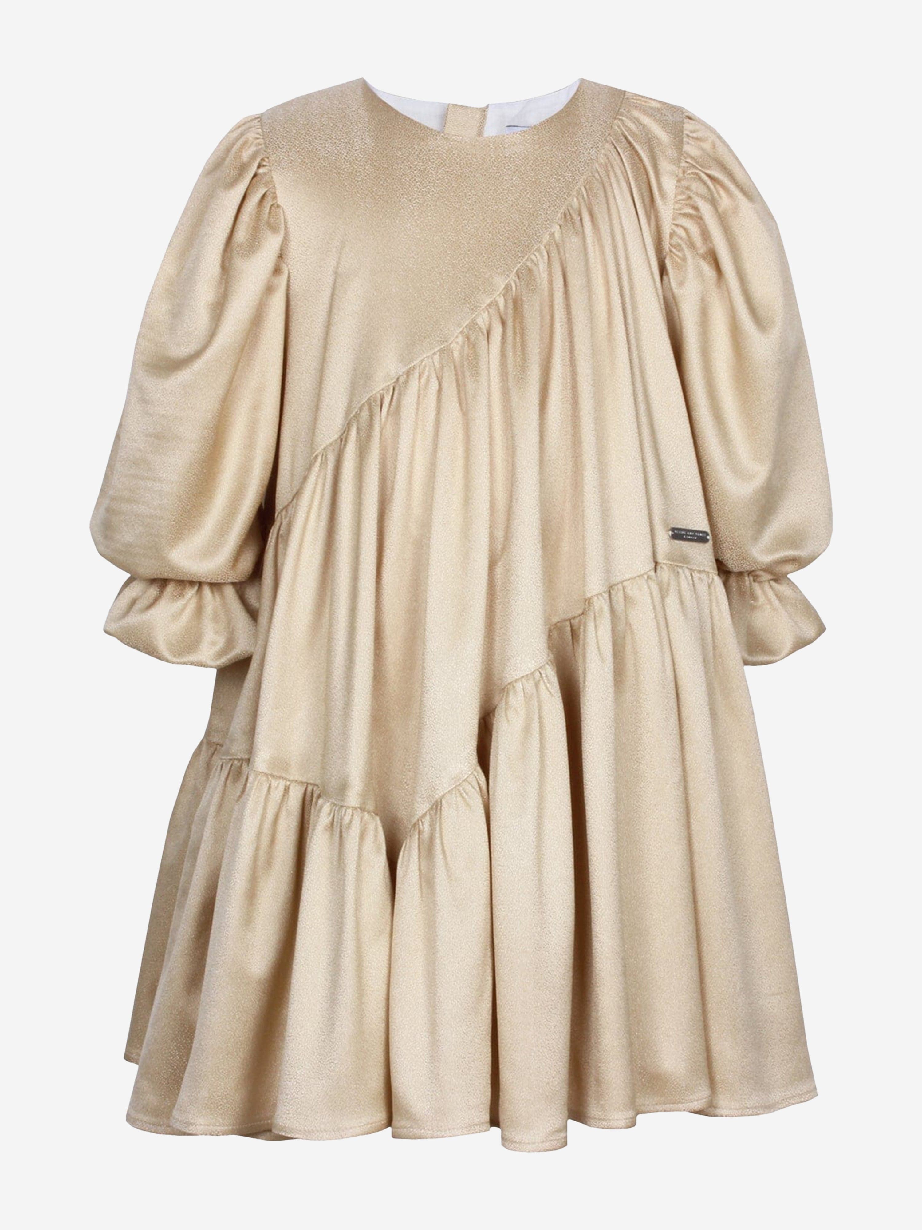 Girls Avery Sparkle Dress in Gold