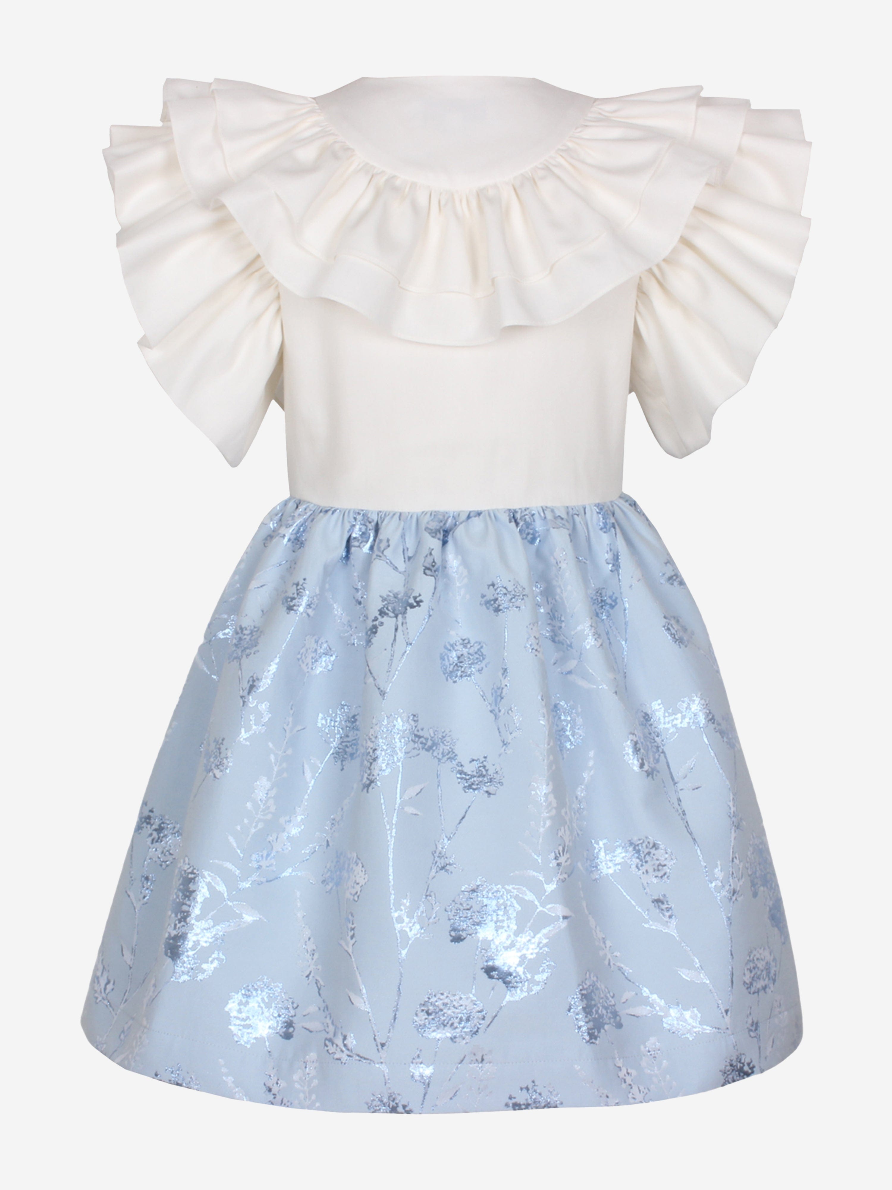 Girls Maude Dandelions Dress in Blue