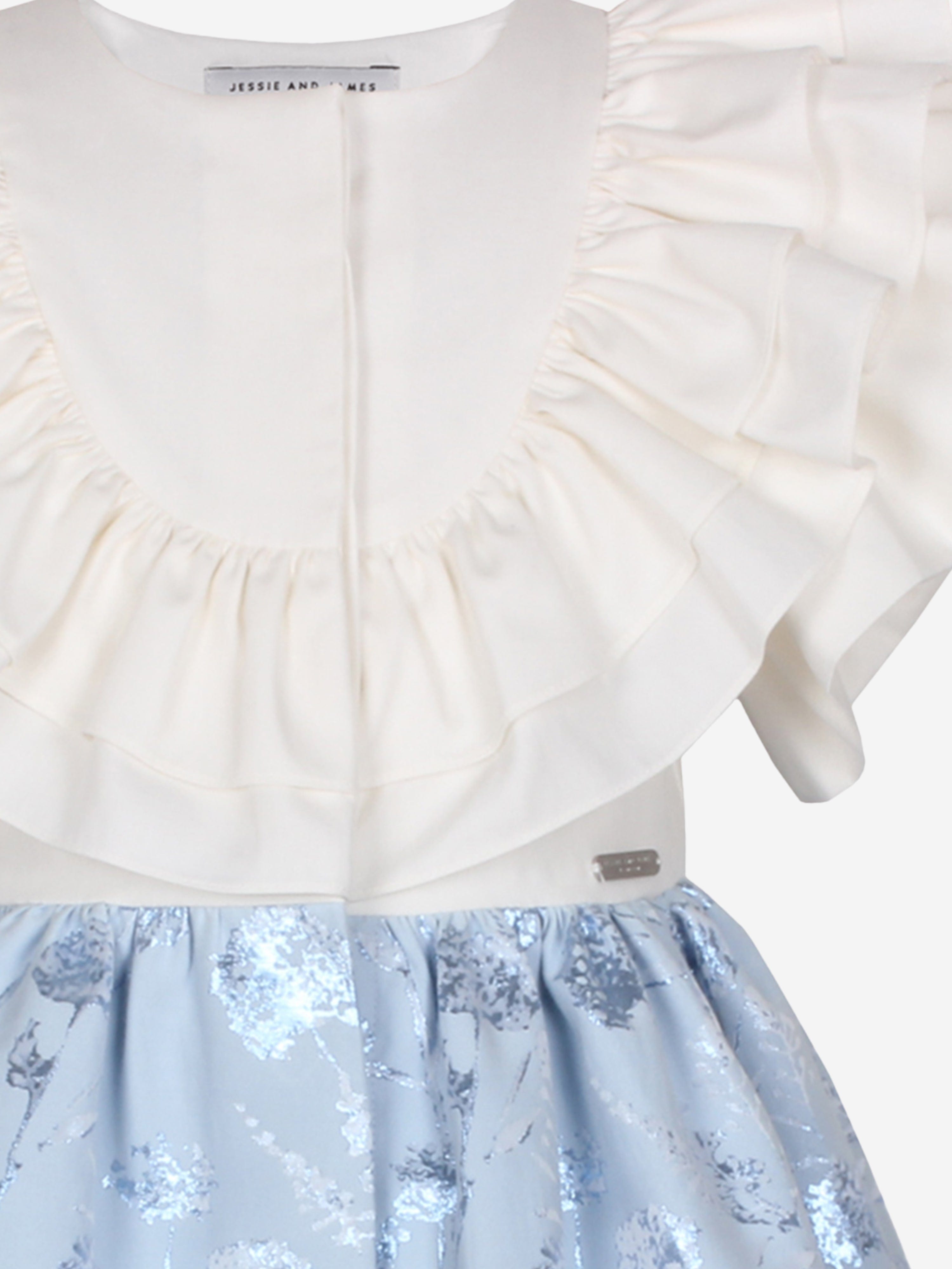 Girls Maude Dandelions Dress in Blue