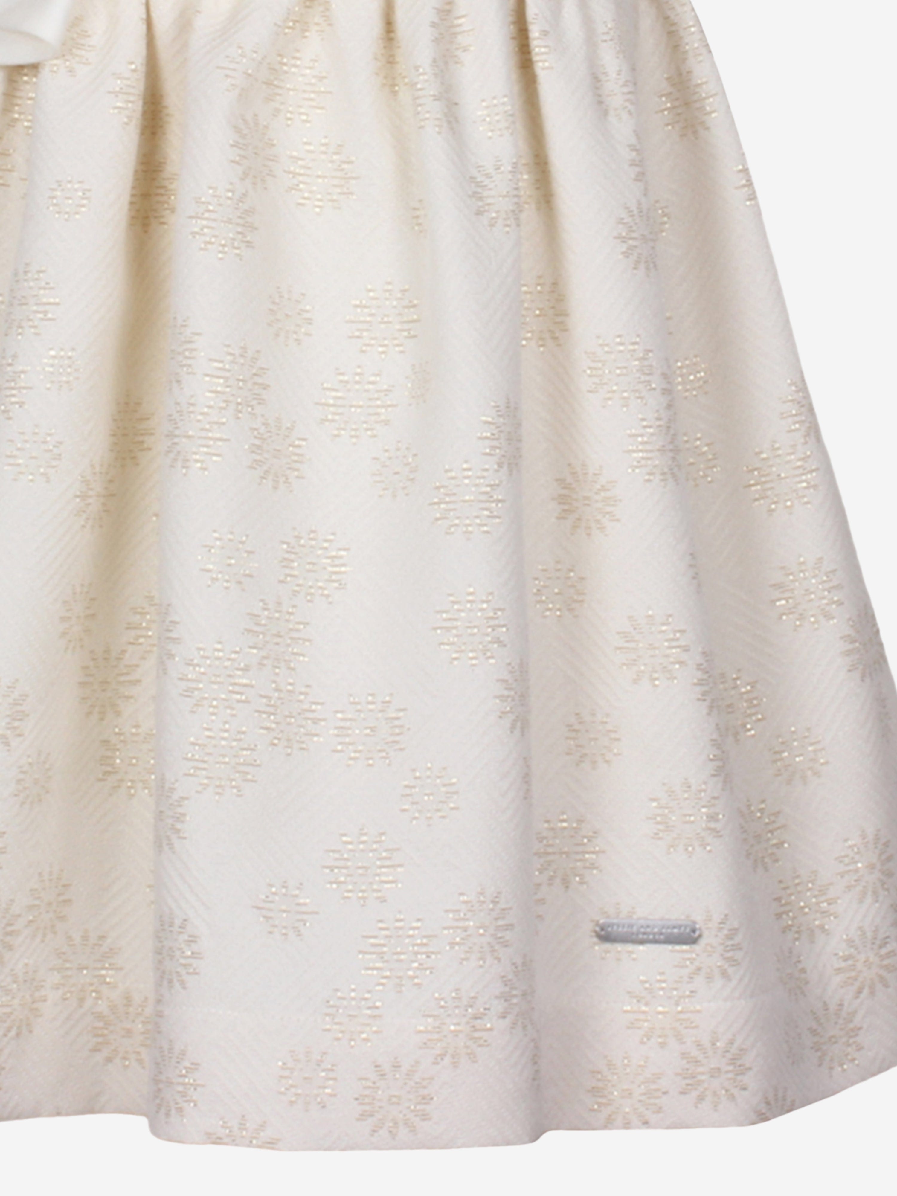 Girls Glissage Daisy Jacquard Dress in Gold