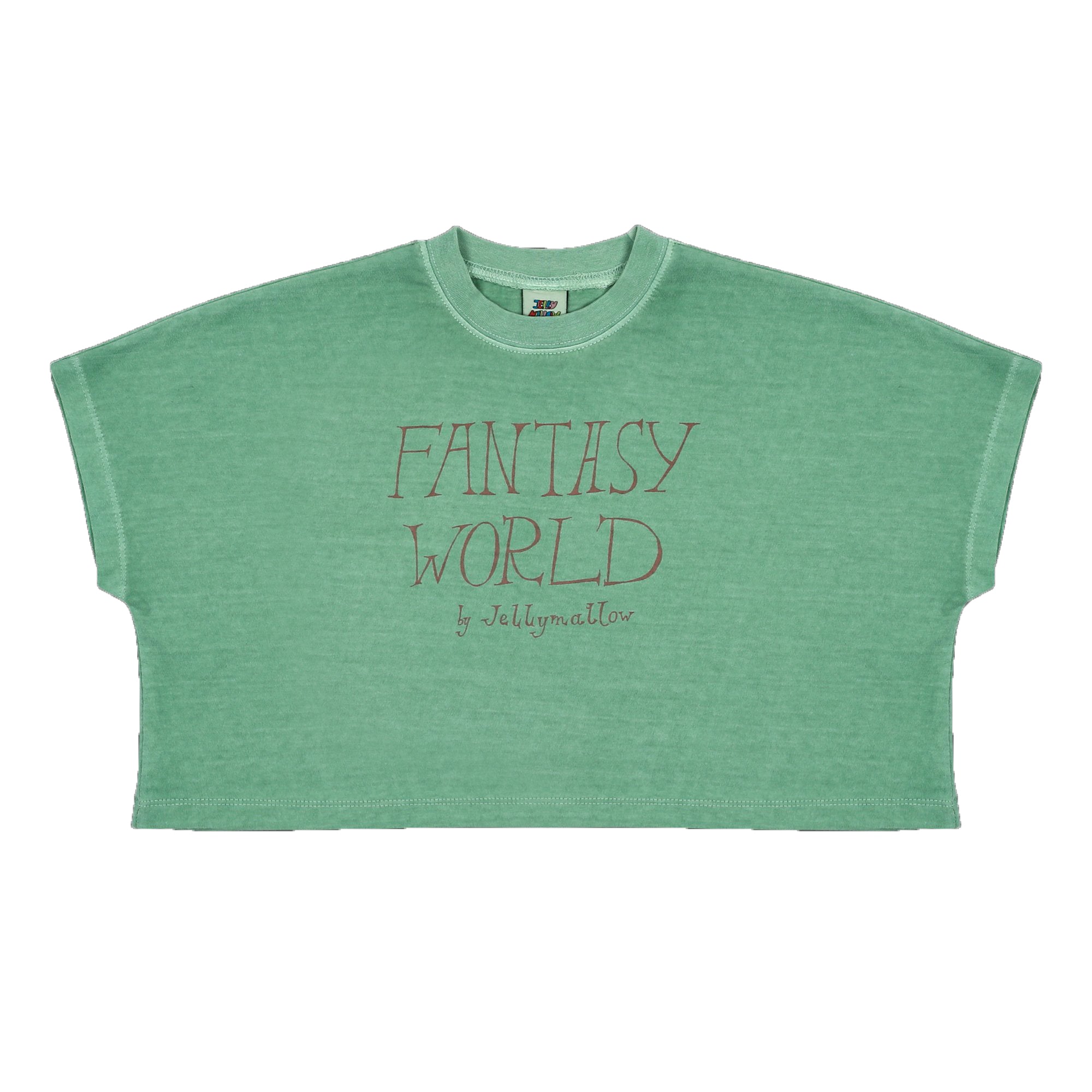 Girls Green Logo Cotton T-Shirt