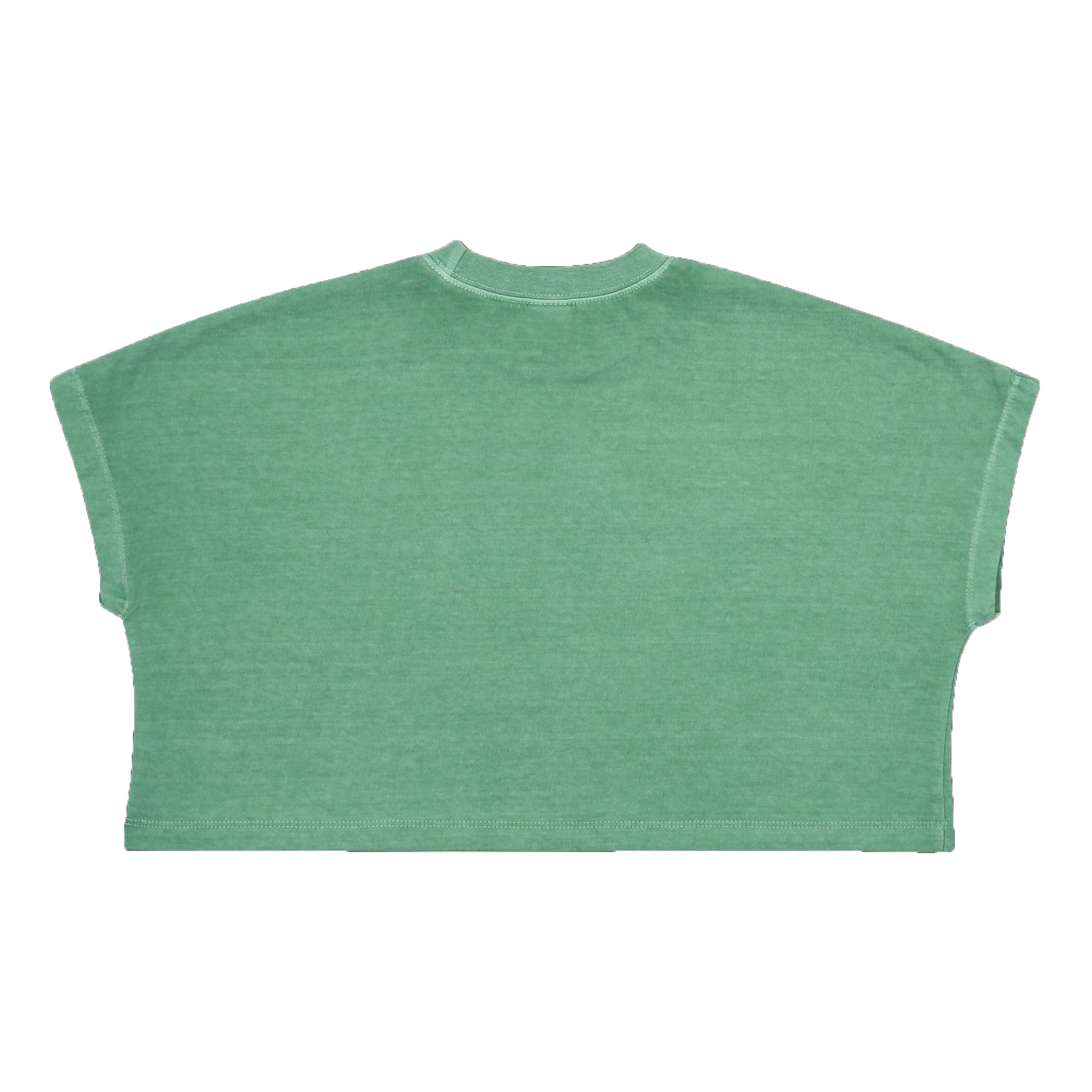 Girls Green Logo Cotton T-Shirt