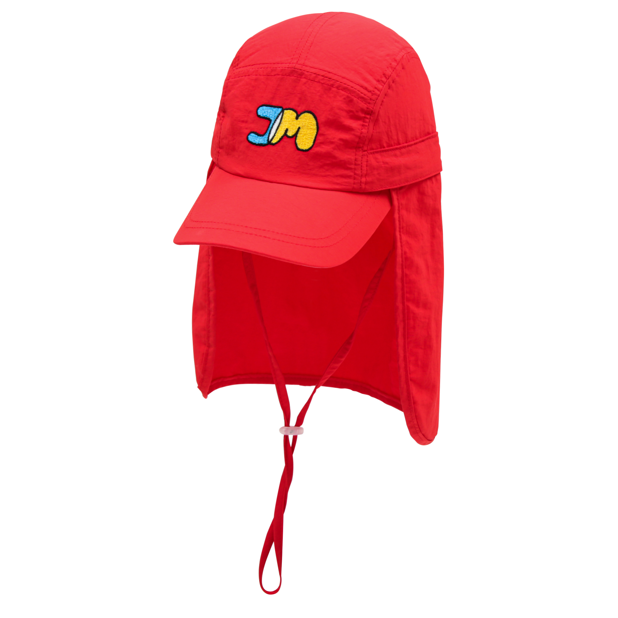 Boys & Girls Red Embroidery Sun Shield Cap