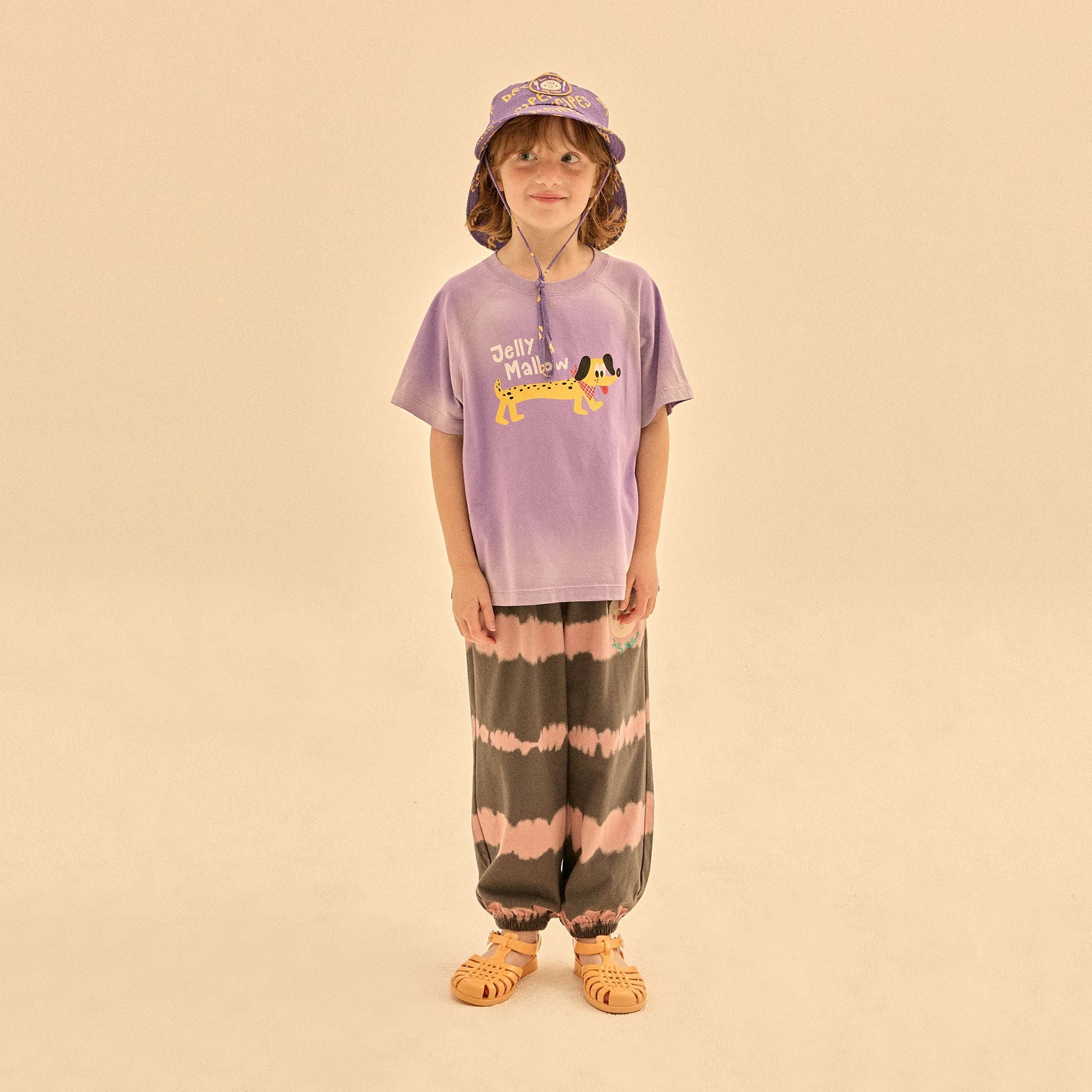 Boys & Girls Purple Printed Cotton T-Shirt