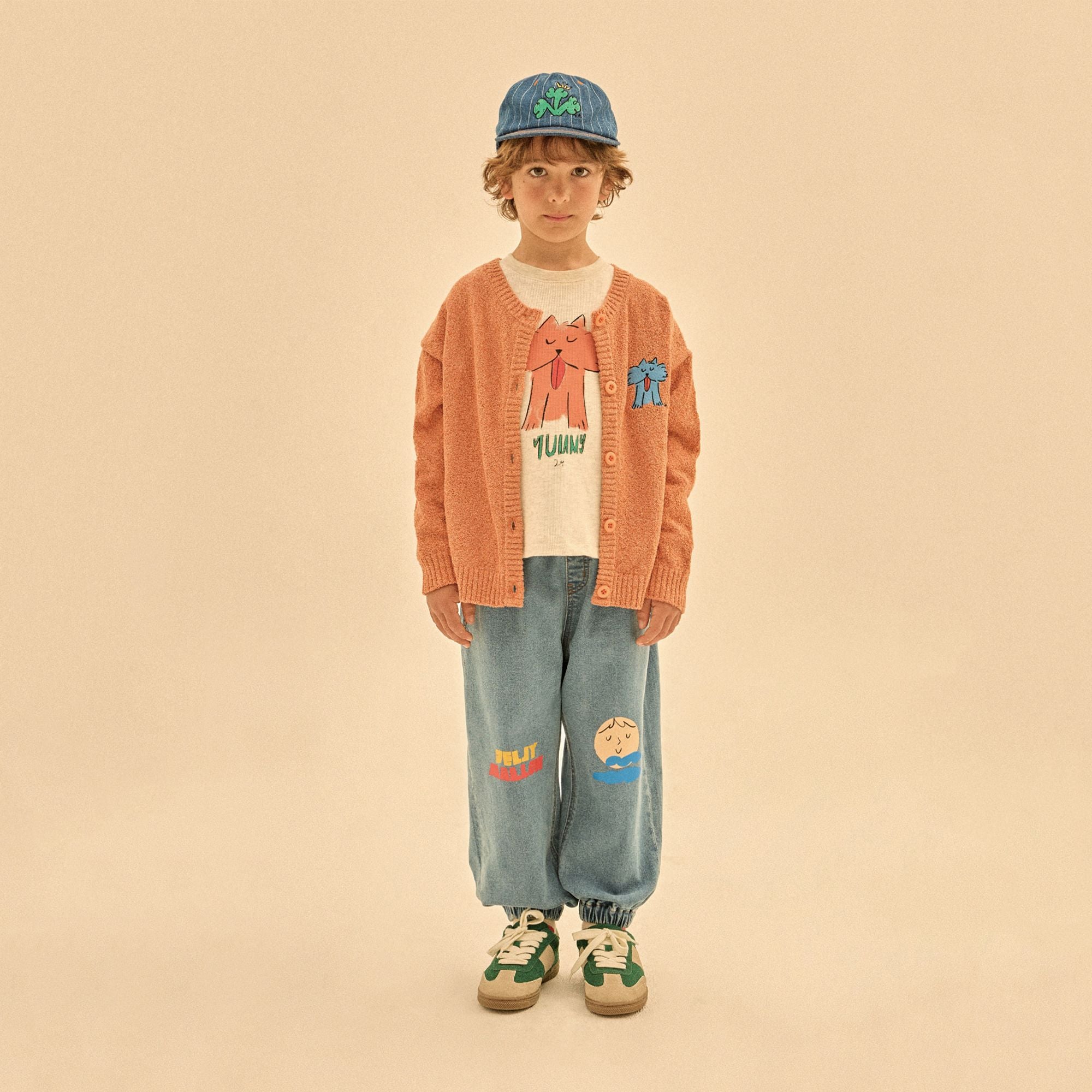 Boys & Girls Orange Knit Cardigan