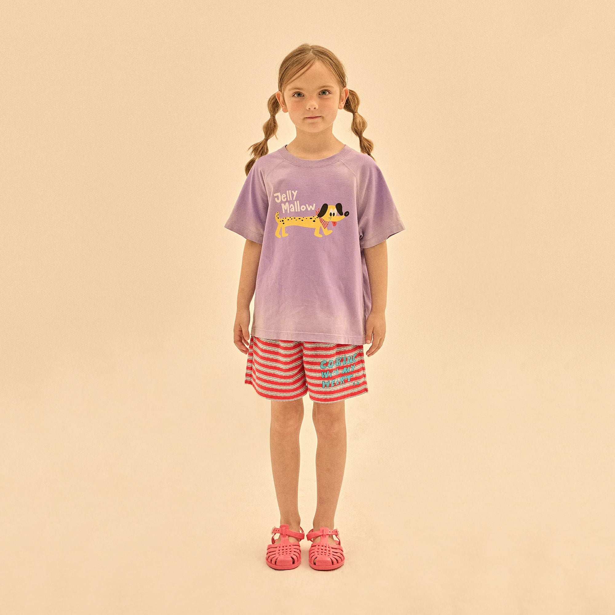 Boys & Girls Red Stripes Cotton Shorts