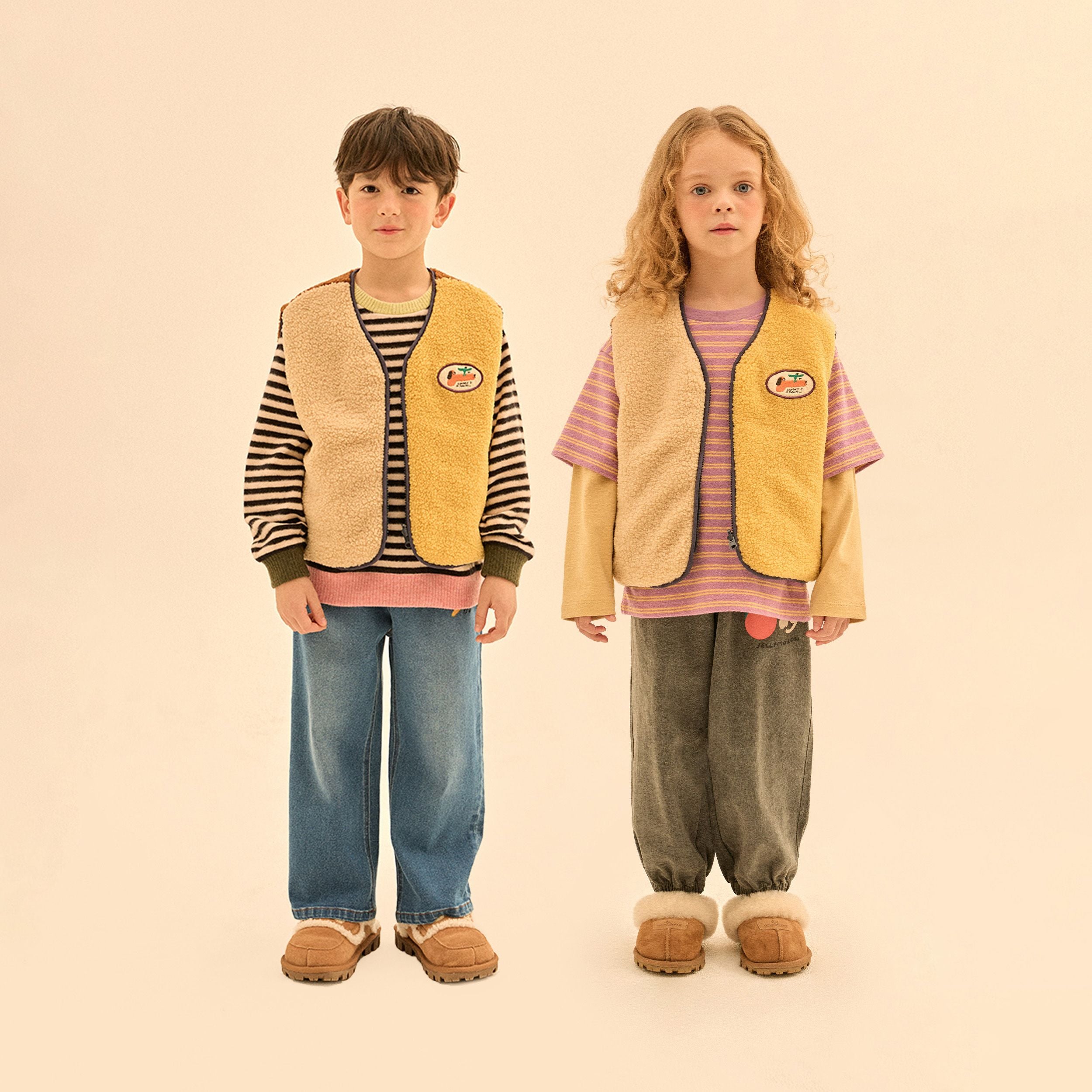 Boys & Girls Navy Reversible Padded Gilet