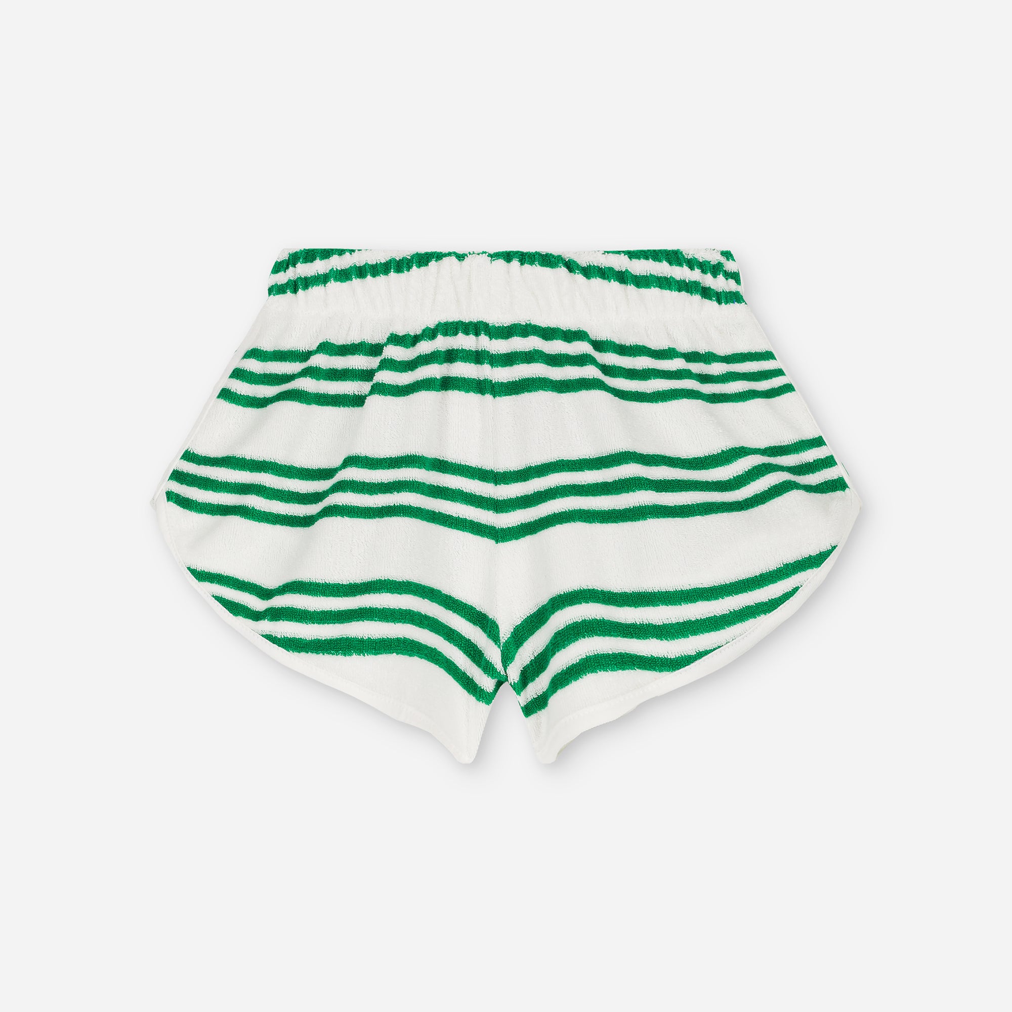 Boys & Girls Green Stripes Cotton Shorts