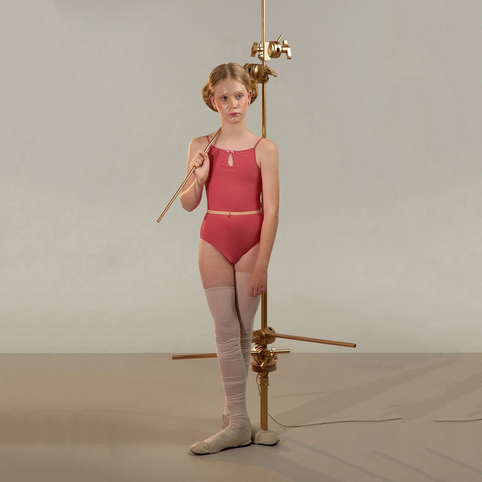 Girls Pink"TEARDROP BOW"Ballet Onesies(J251LE06VL/cerise)