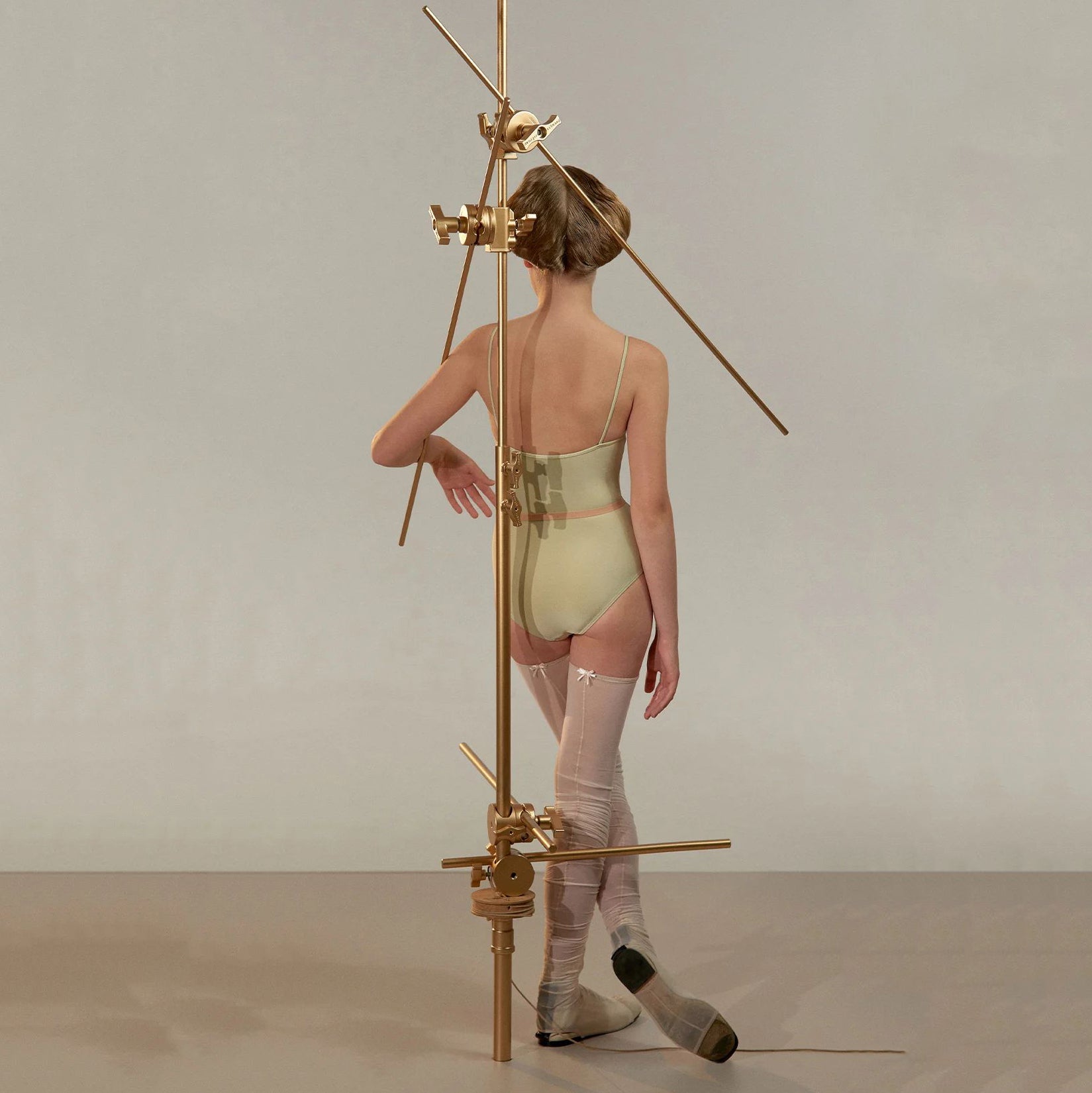 Girls Green"TEARDROP BOW"Ballet Onesies(J251LE06VL/green tea)