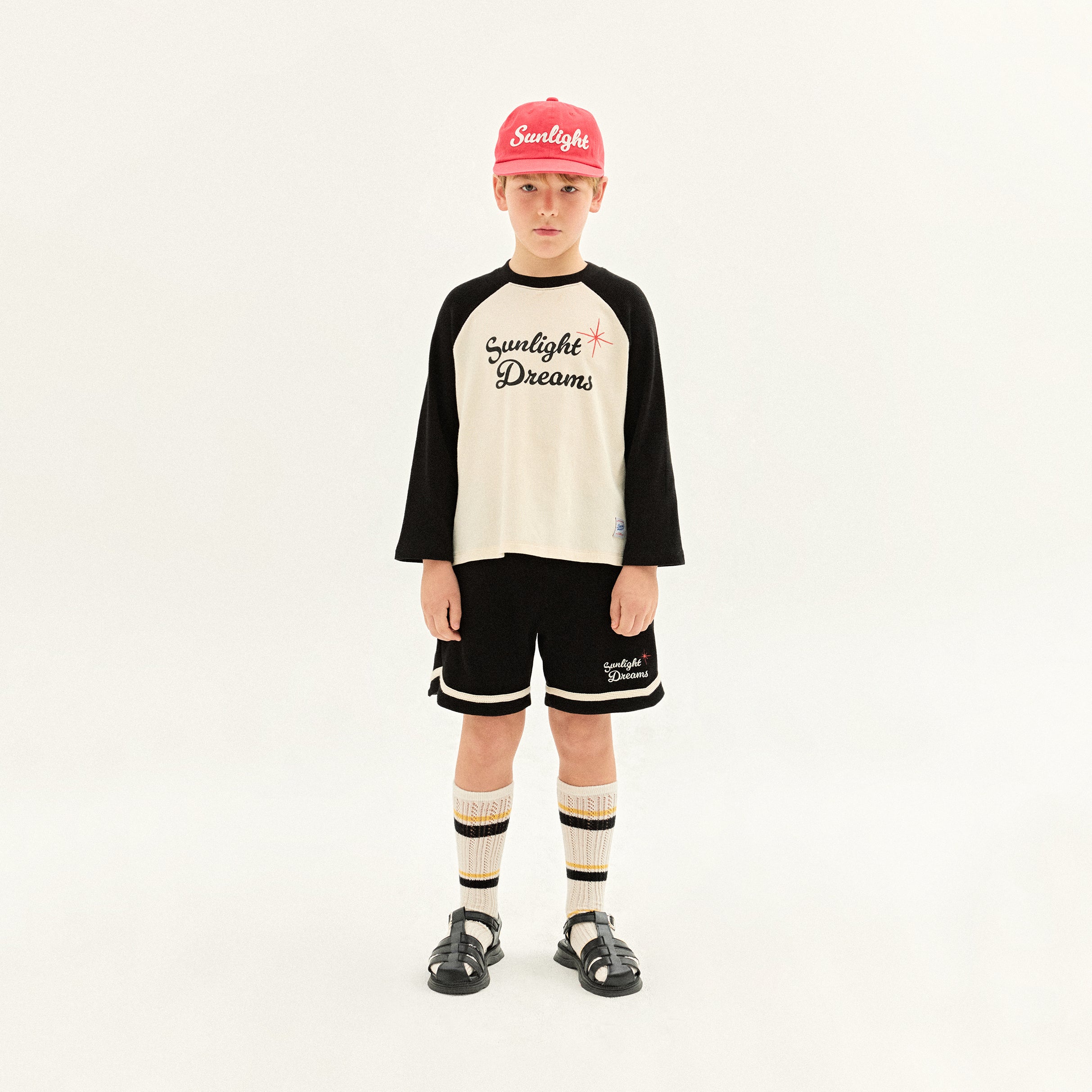 Boys & Girls Black Cotton Shorts