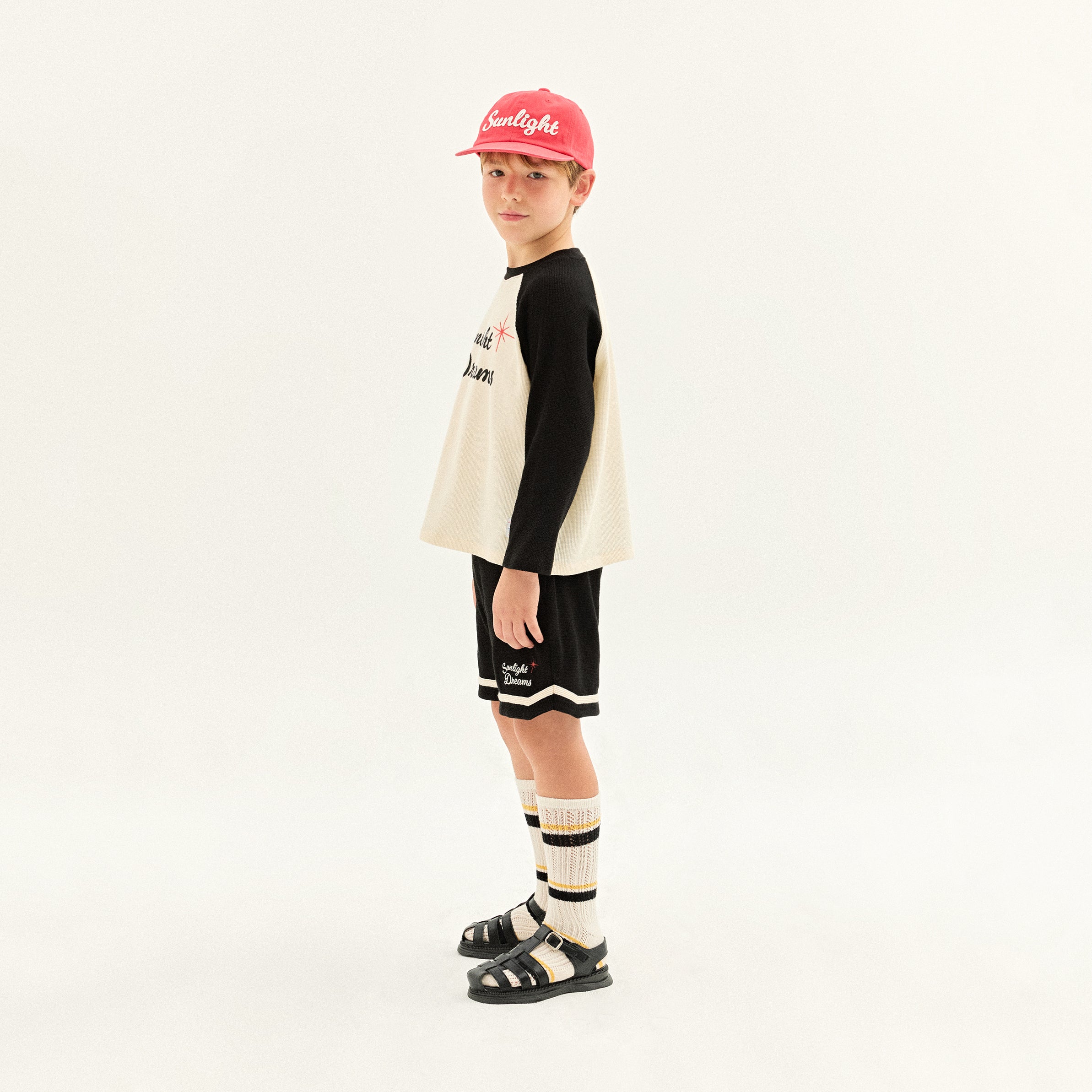 Boys & Girls Black Cotton Shorts