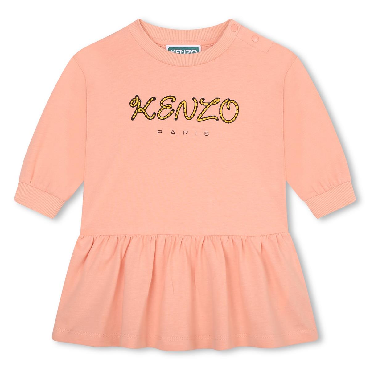Baby Girls Pink Logo Cotton Dress