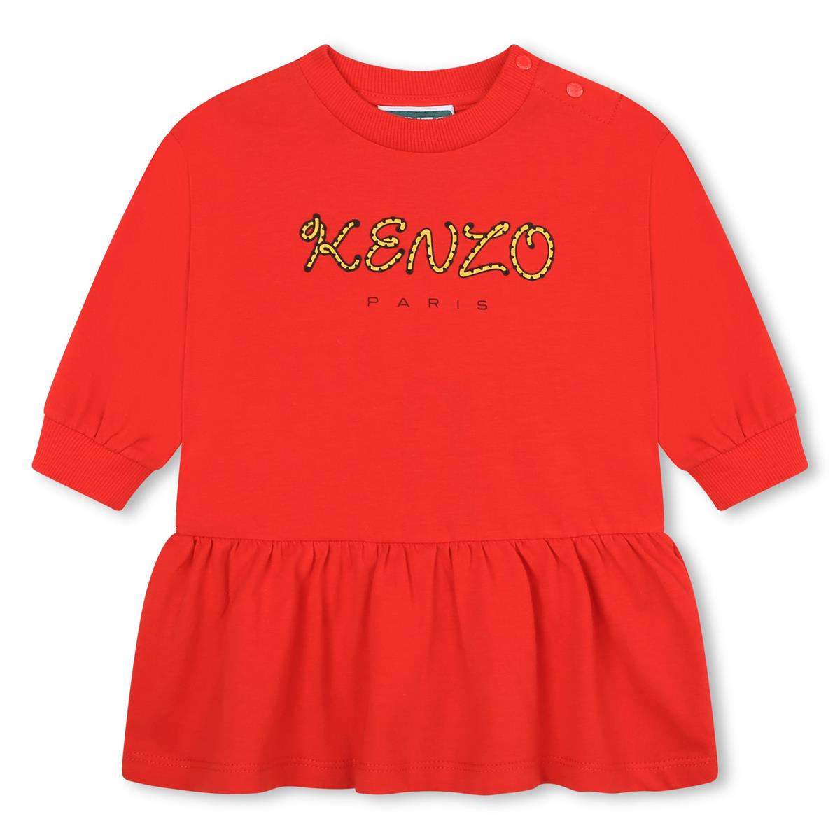 Baby Girls Red Logo Cotton Dress