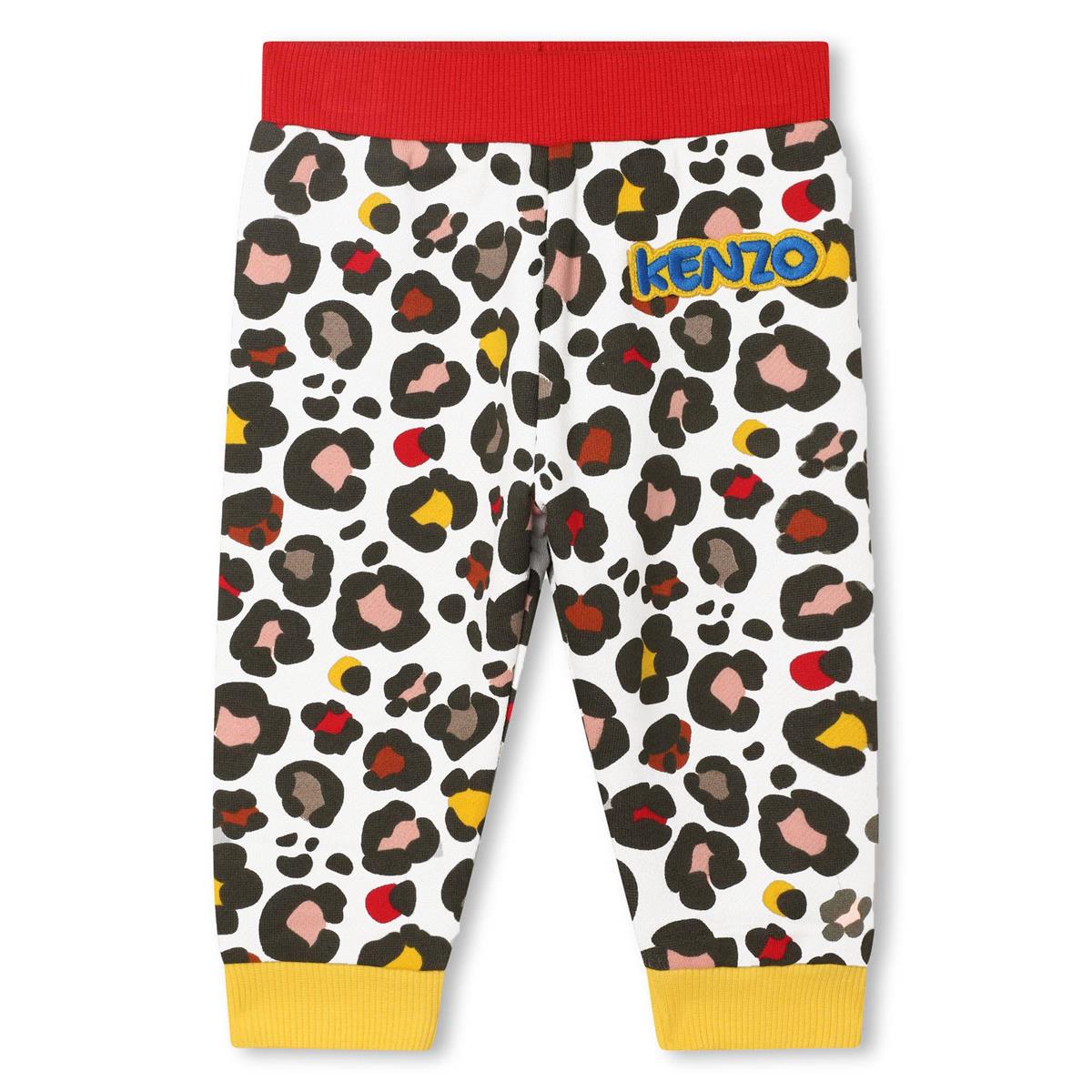 Baby Boys & Girls White Printed Trousers