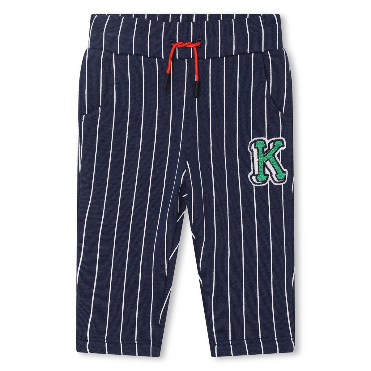 Baby Boys Black Stripes Trousers