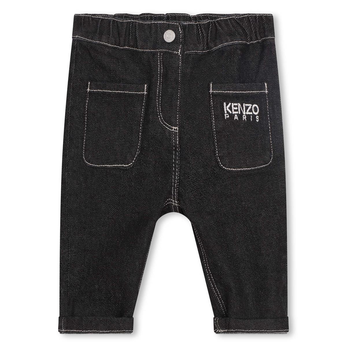 Baby Boys Black Denim Trousers