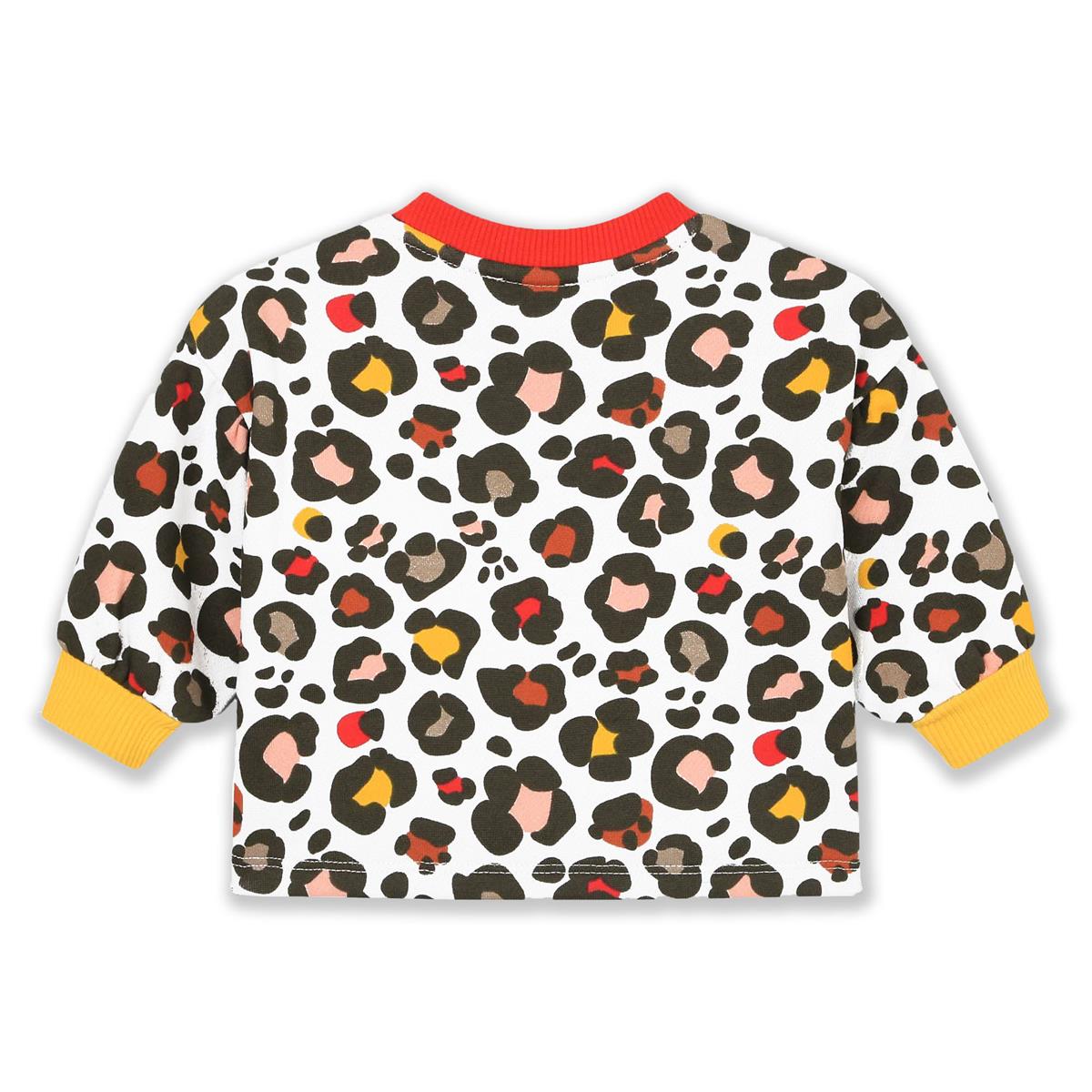 Baby Girls Beige Logo Cotton Sweatshirt