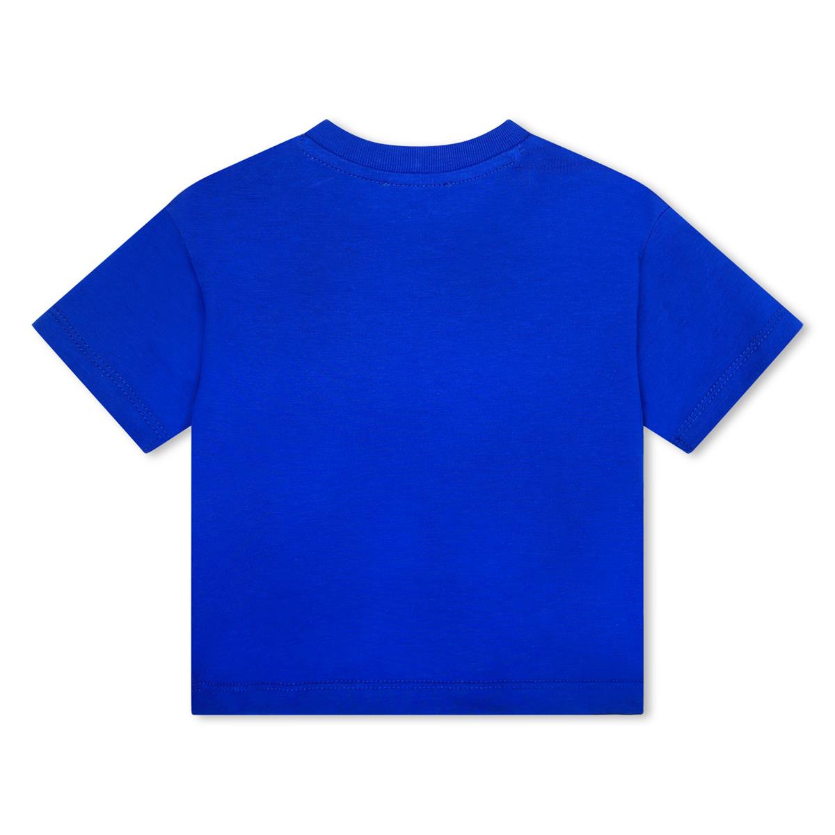 Baby Girls Blue Logo Cotton T-Shirt