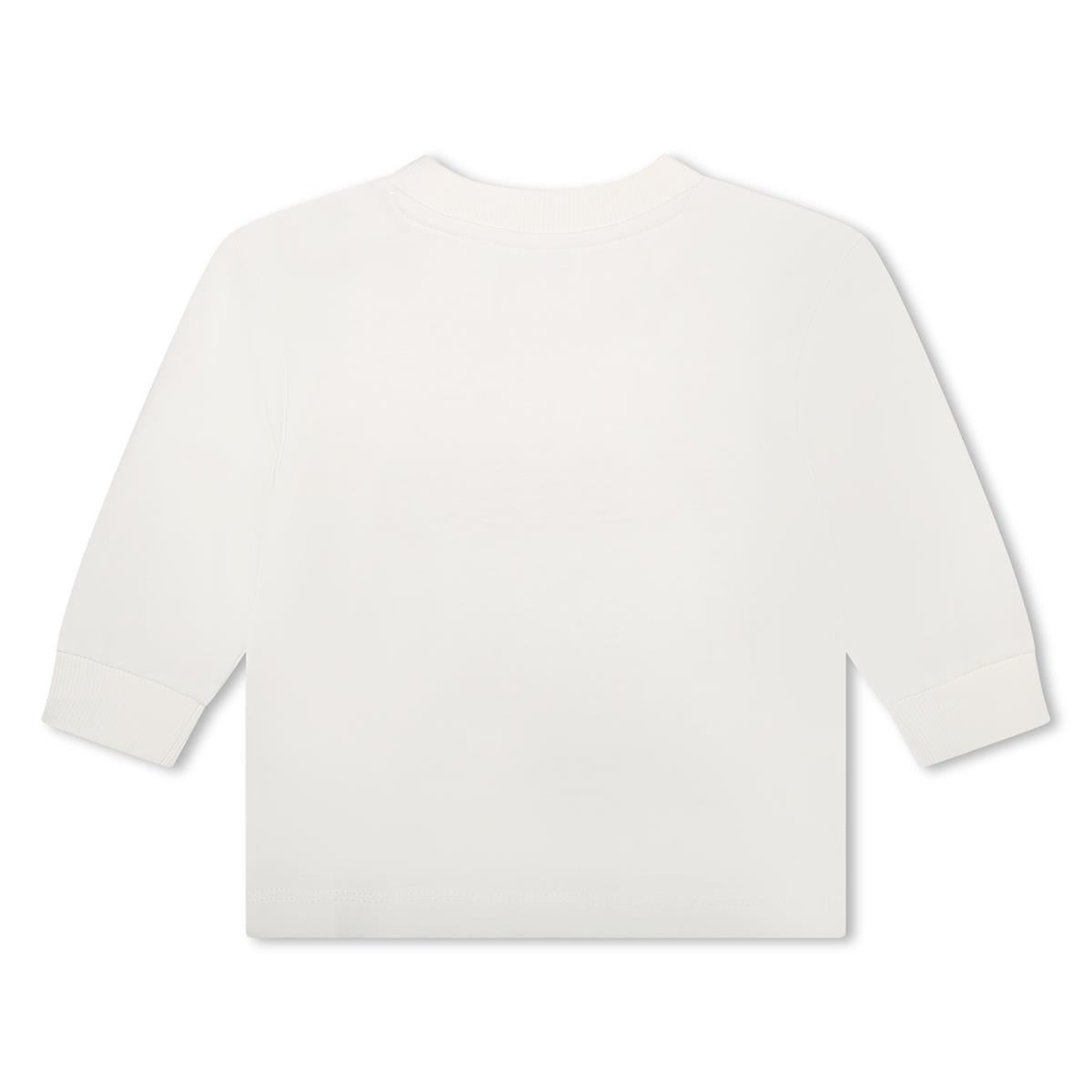 Baby Girls White Logo Cotton T-Shirt