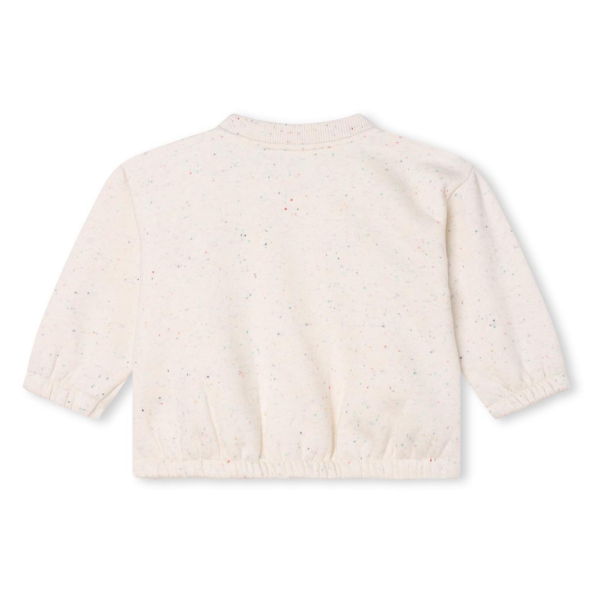 Baby Girls Beige Logo Cotton Sweatshirt