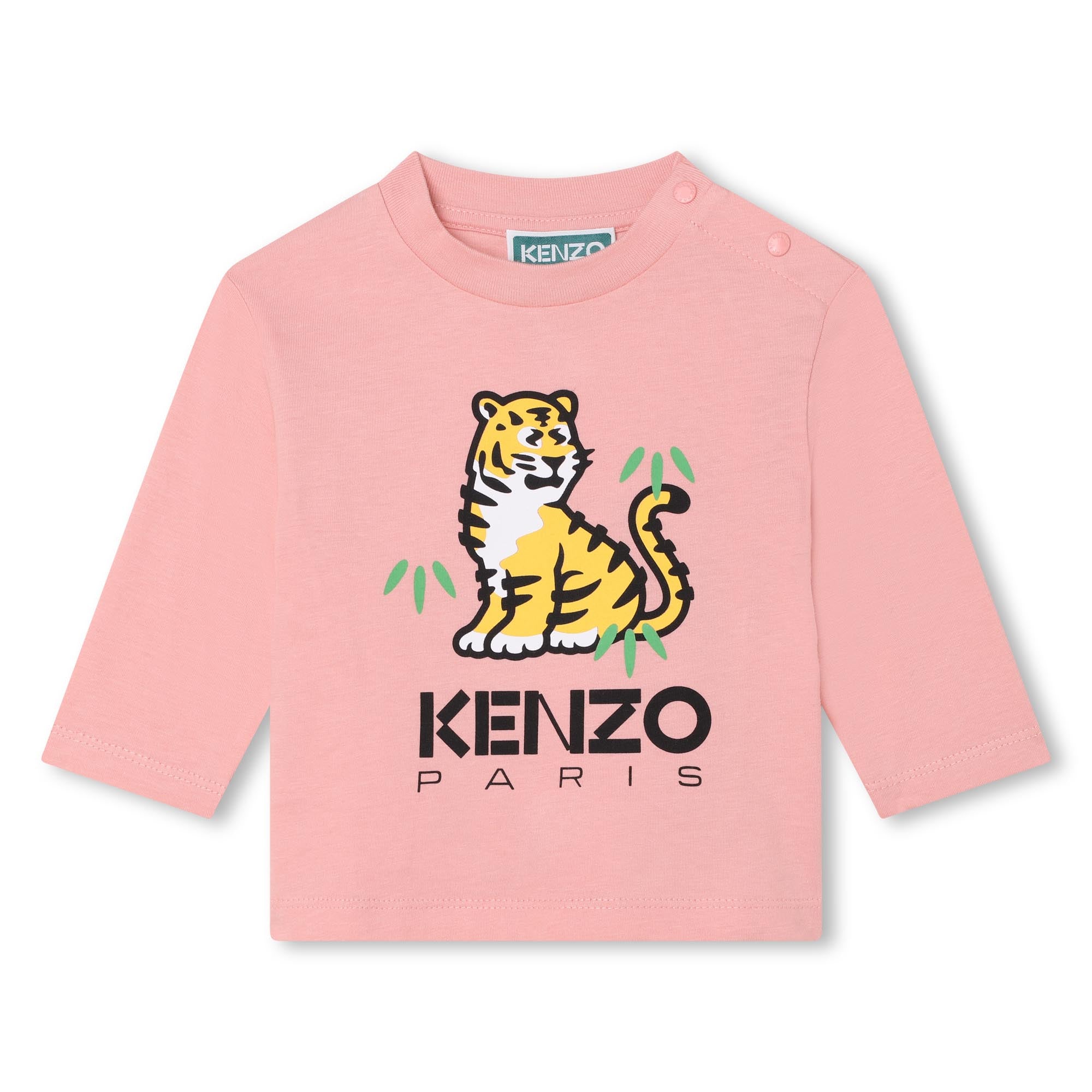 Baby Boys & Girls Pink Logo Cotton T-Shirt